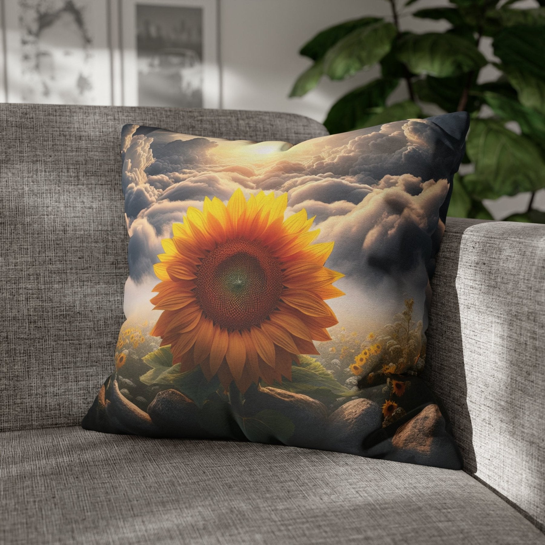 Sunflower Throw Pillow Cover, Throw Pillow Case, Qty 1, (11) - Janlyn's Crafts