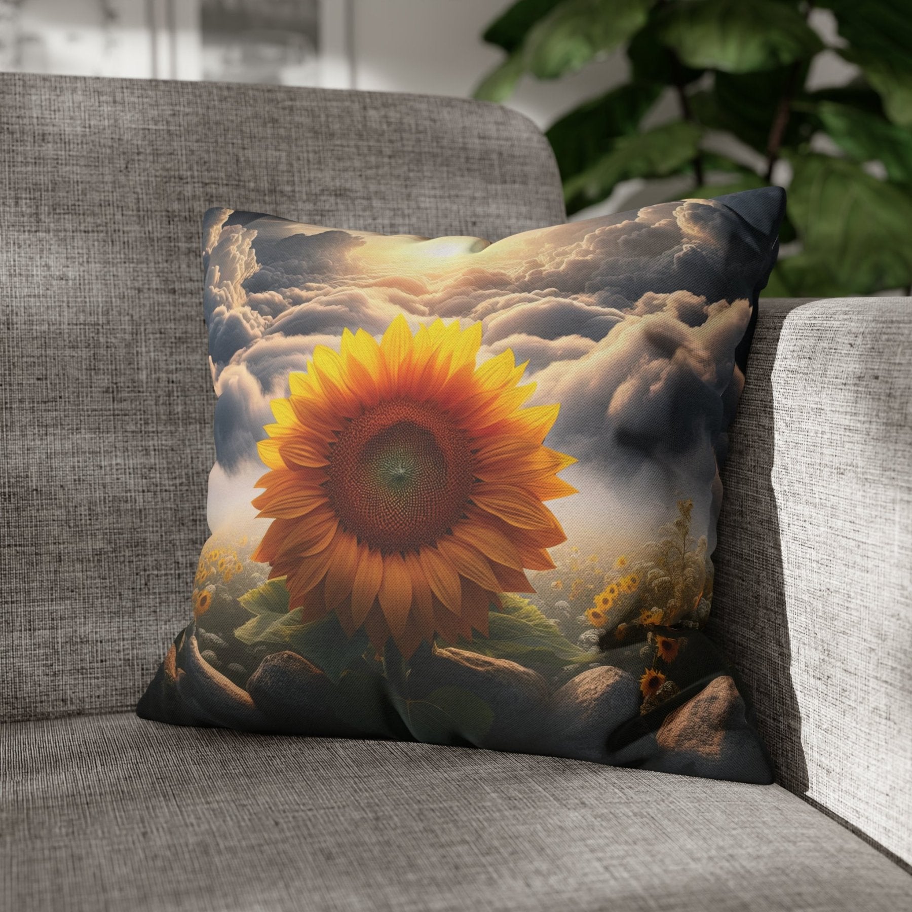 Sunflower Throw Pillow Cover, Throw Pillow Case, Qty 1, (11) - Janlyn's Crafts