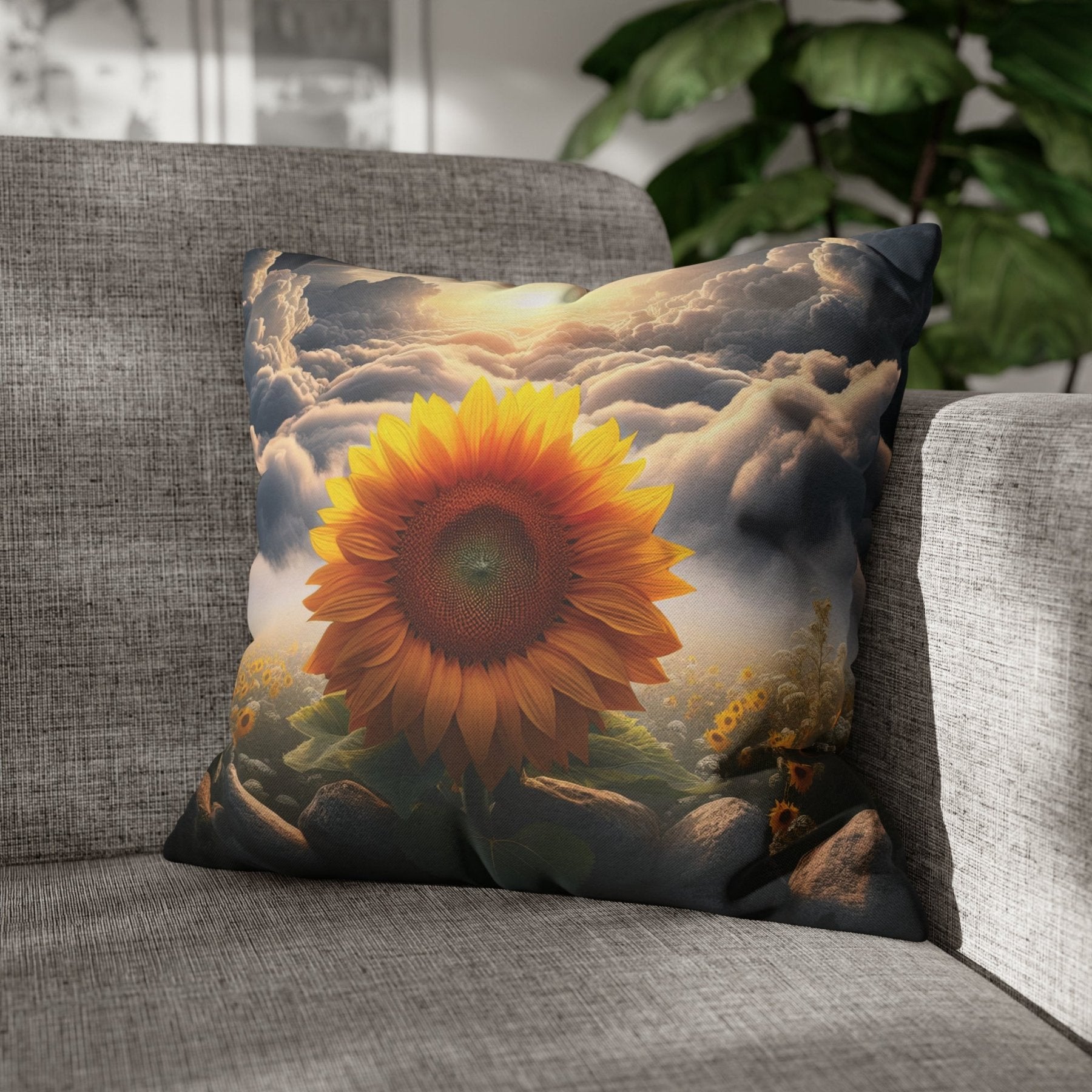 Sunflower Throw Pillow Cover, Throw Pillow Case, Qty 1, (11) - Janlyn's Crafts