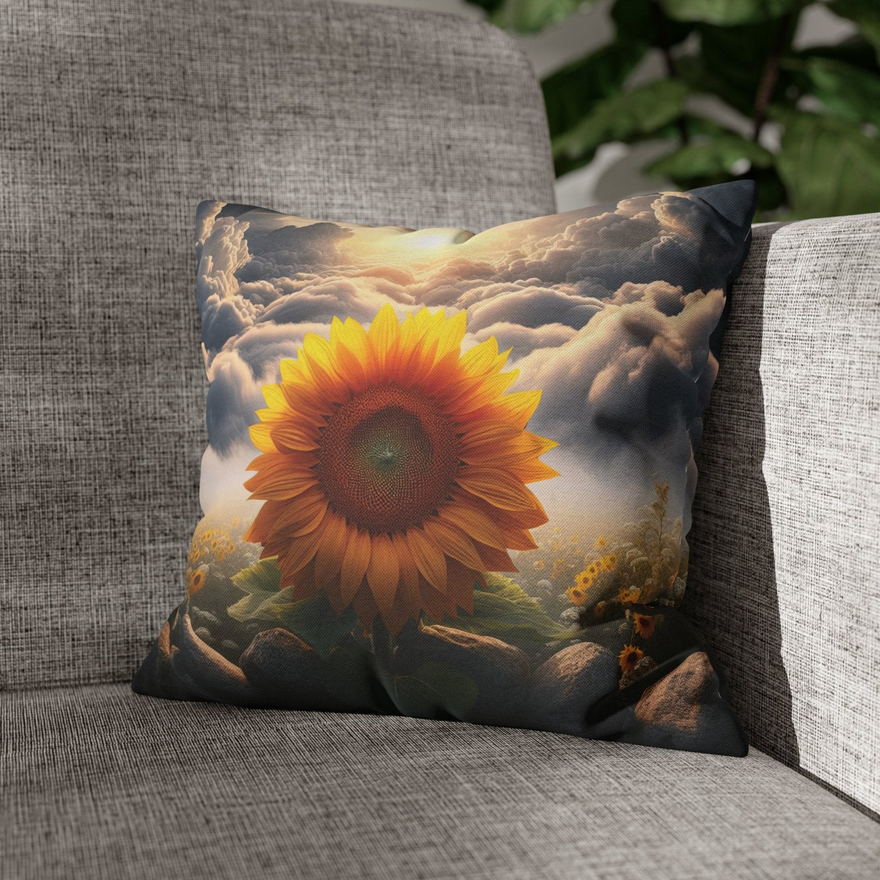 Sunflower Throw Pillow Cover, Throw Pillow Case, Qty 1, (11) - Janlyn's Crafts