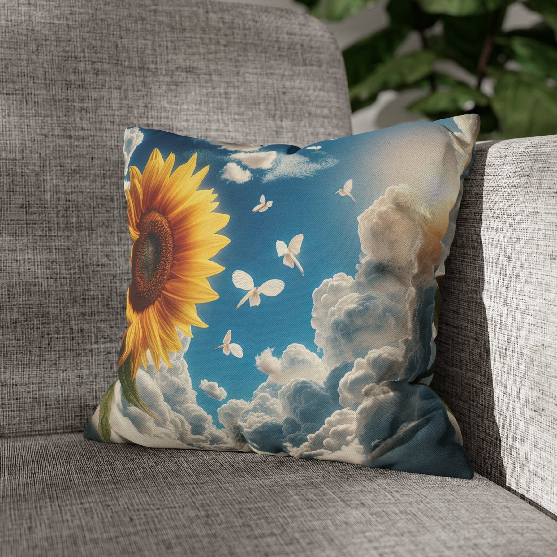 Sunflower Throw Pillow Cover, Throw Pillow Case, Qty 1, (12) - Janlyn's Crafts