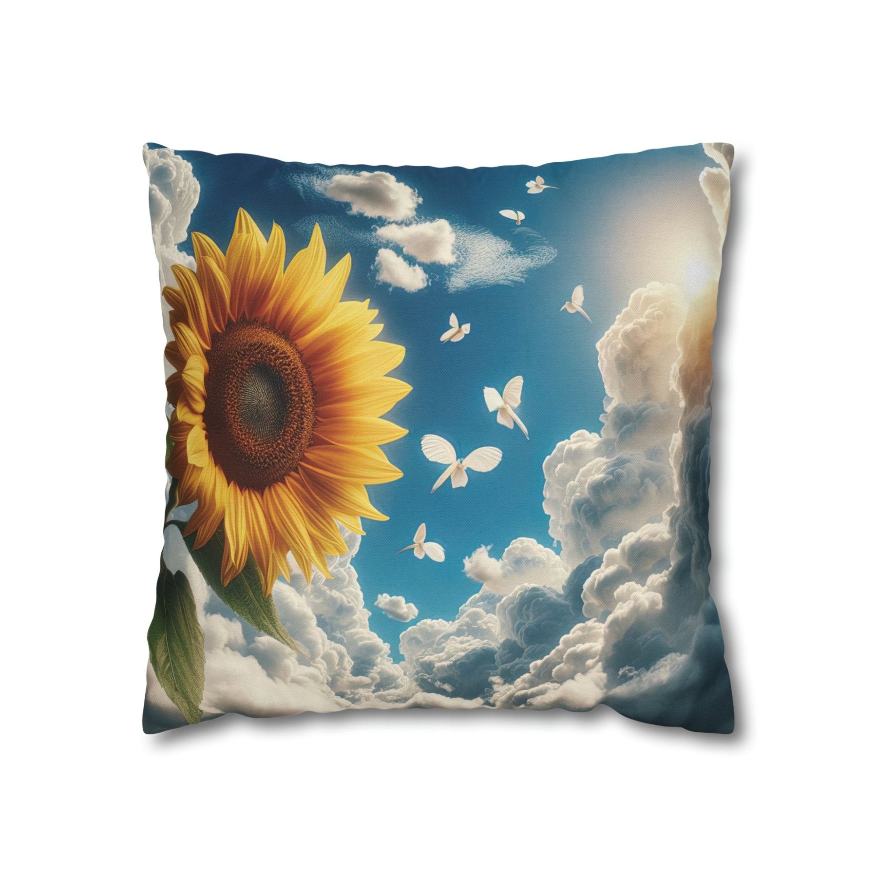 Sunflower Throw Pillow Cover, Throw Pillow Case, Qty 1, (12) - Janlyn's Crafts