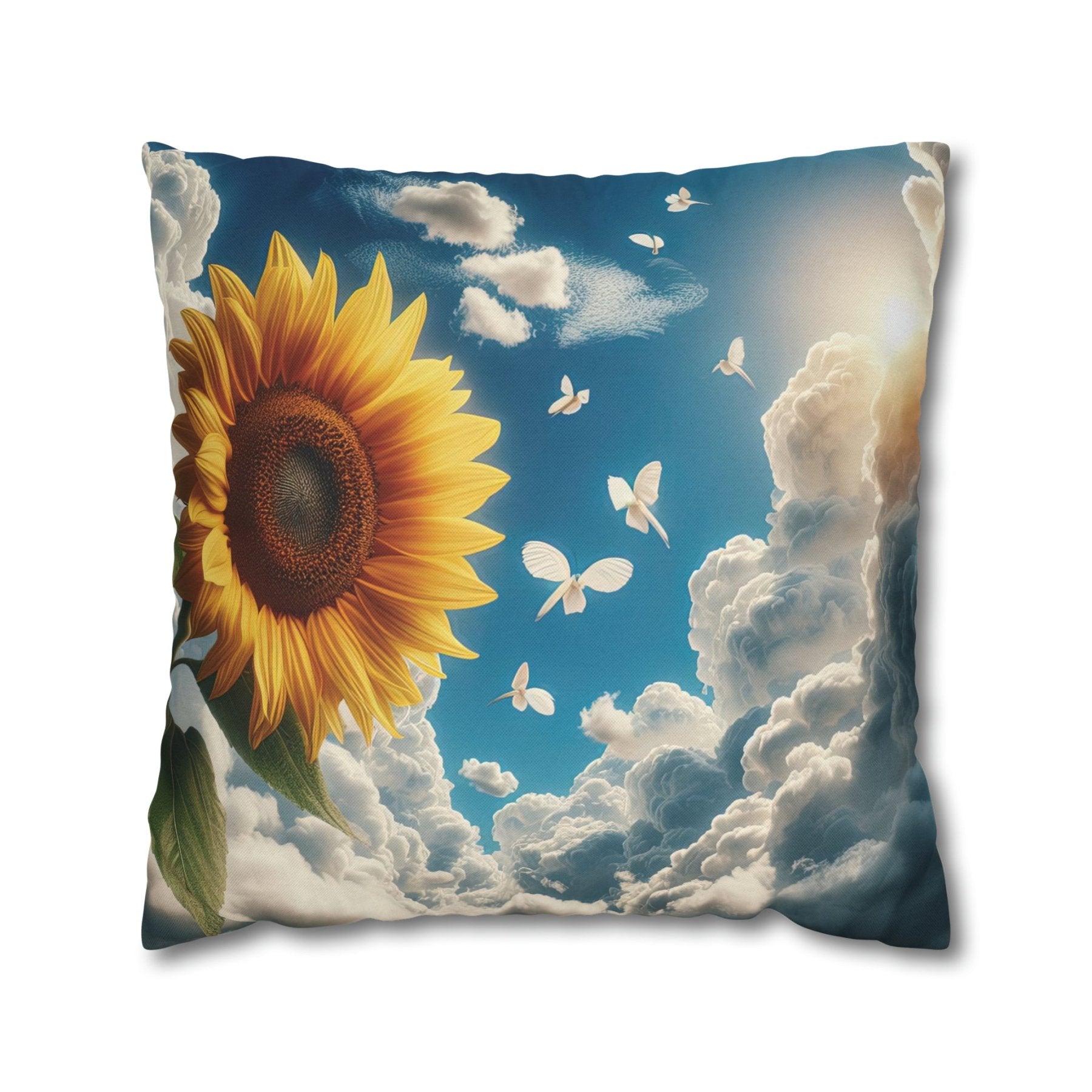 Sunflower Throw Pillow Cover, Throw Pillow Case, Qty 1, (12) - Janlyn's Crafts