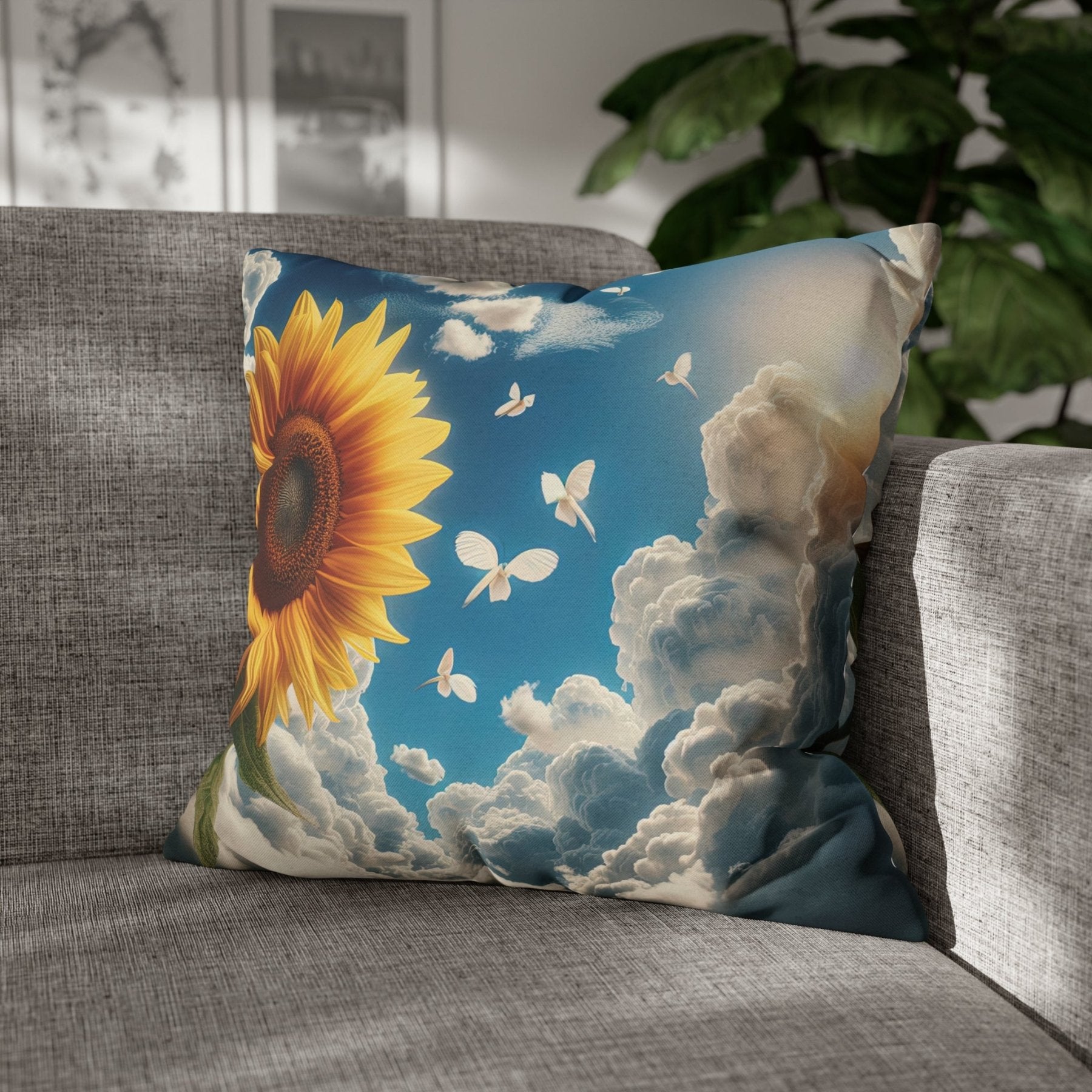 Sunflower Throw Pillow Cover, Throw Pillow Case, Qty 1, (12) - Janlyn's Crafts