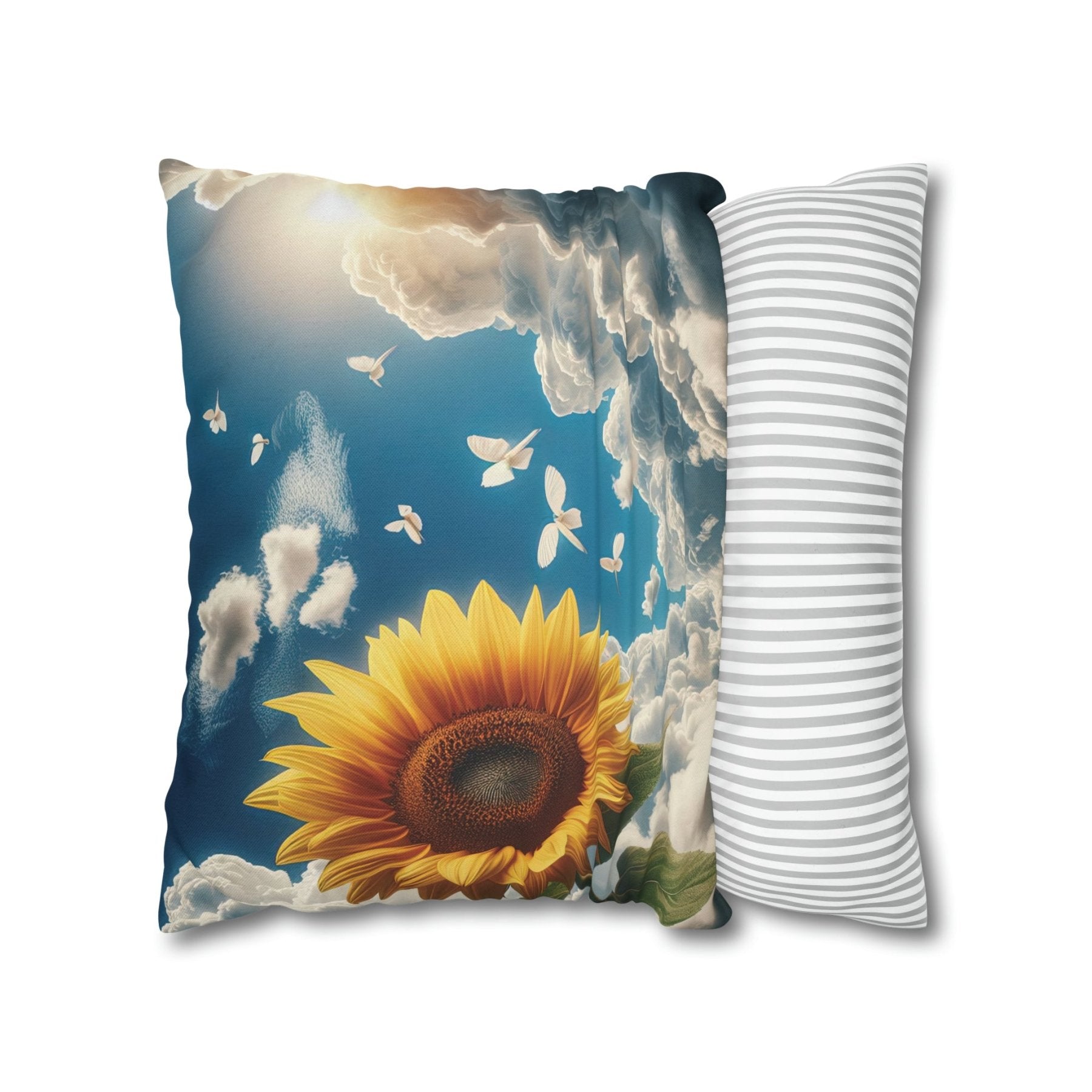 Sunflower Throw Pillow Cover, Throw Pillow Case, Qty 1, (12) - Janlyn's Crafts