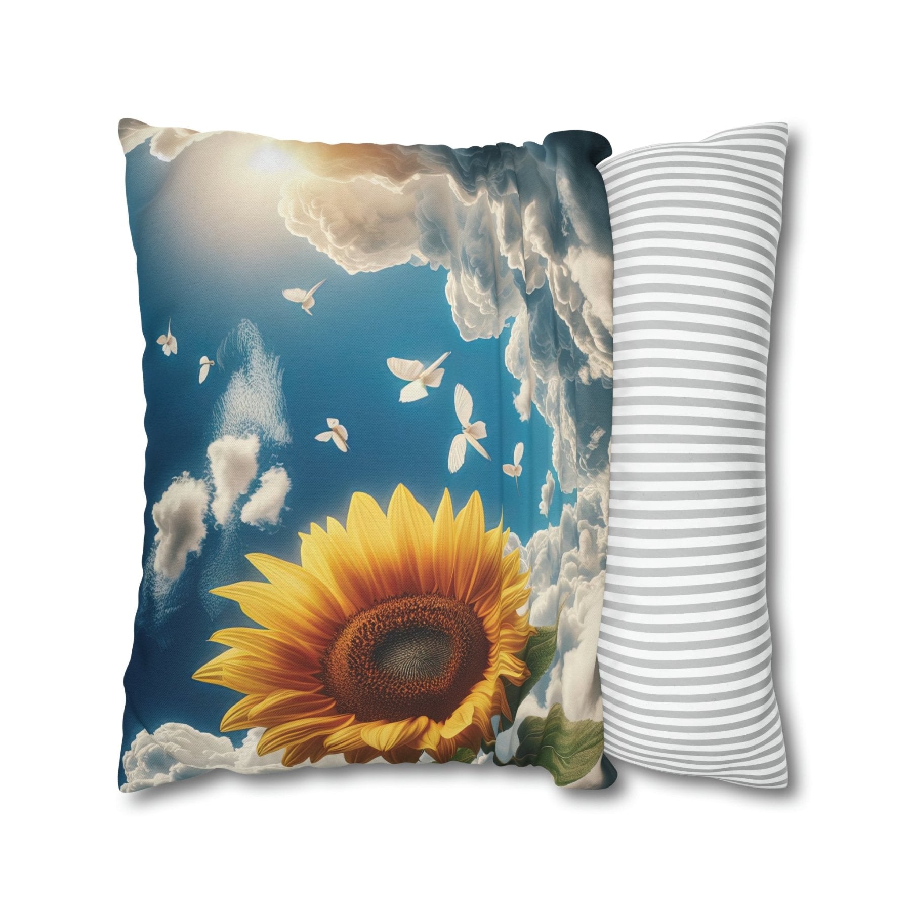 Sunflower Throw Pillow Cover, Throw Pillow Case, Qty 1, (12) - Janlyn's Crafts