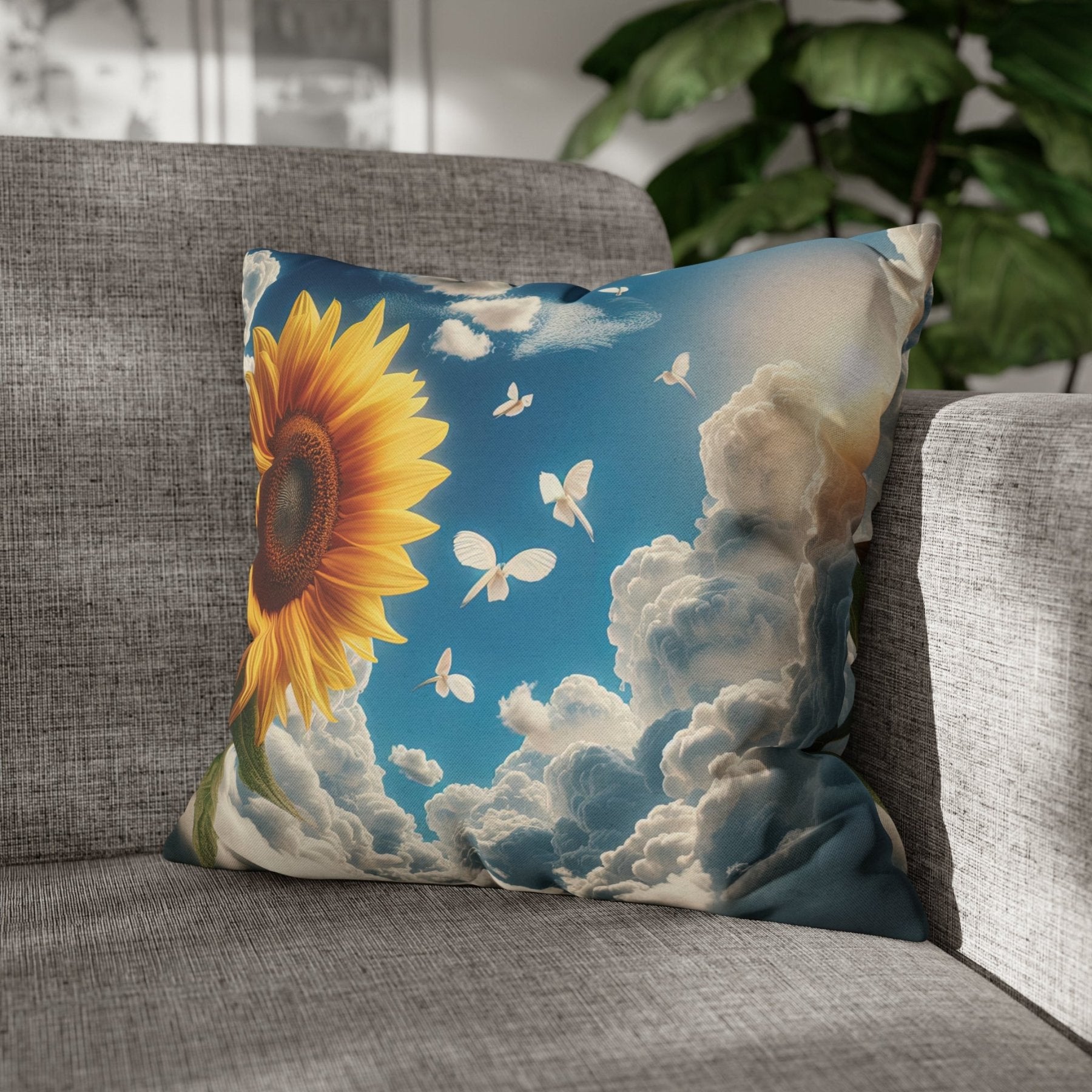 Sunflower Throw Pillow Cover, Throw Pillow Case, Qty 1, (12) - Janlyn's Crafts