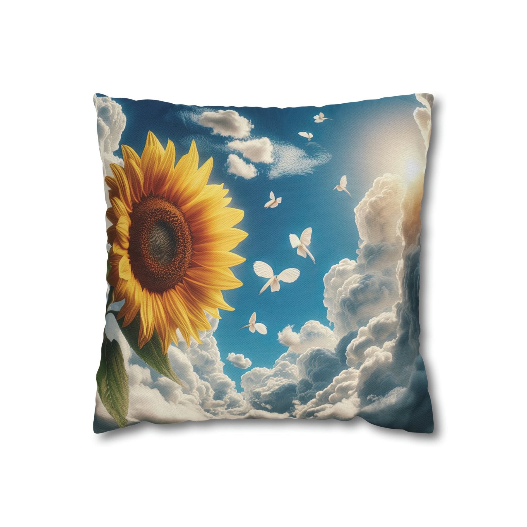 Sunflower Throw Pillow Cover, Throw Pillow Case, Qty 1, (12) - Janlyn's Crafts