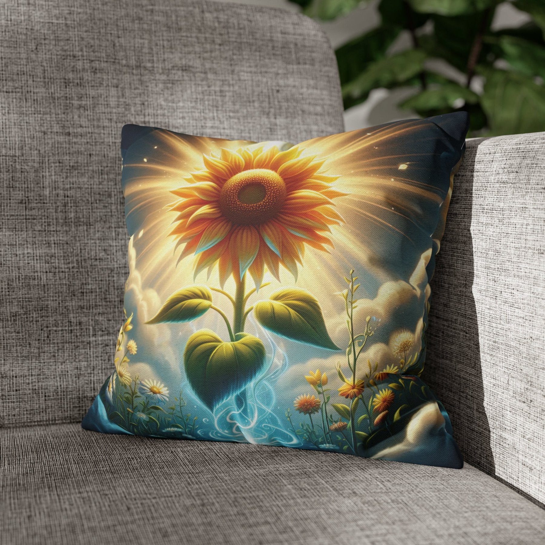 Sunflower Throw Pillow Cover, Throw Pillow Case, Qty 1, (13) - Janlyn's Crafts