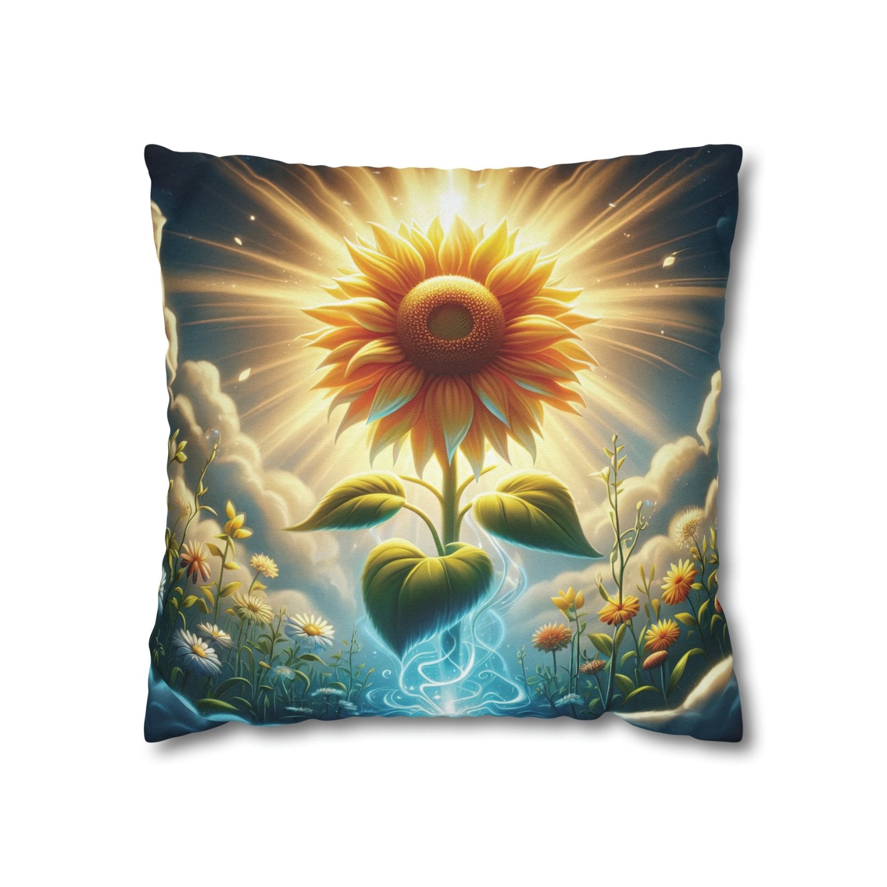 Sunflower Throw Pillow Cover, Throw Pillow Case, Qty 1, (13) - Janlyn's Crafts