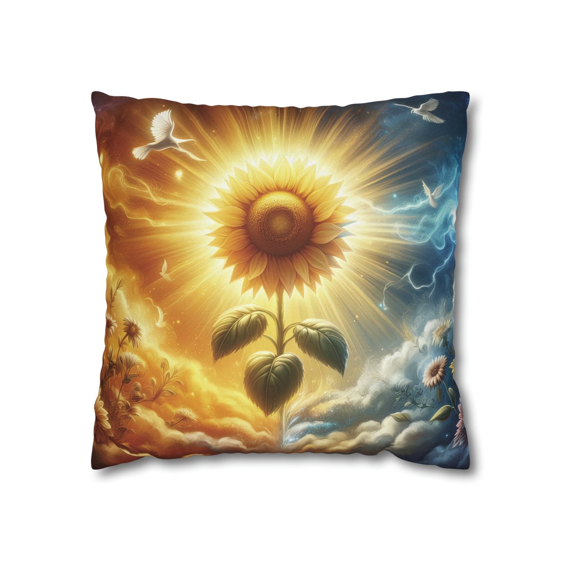 Sunflower Throw Pillow Cover, Throw Pillow Case, Qty 1, (15) - Janlyn's Crafts