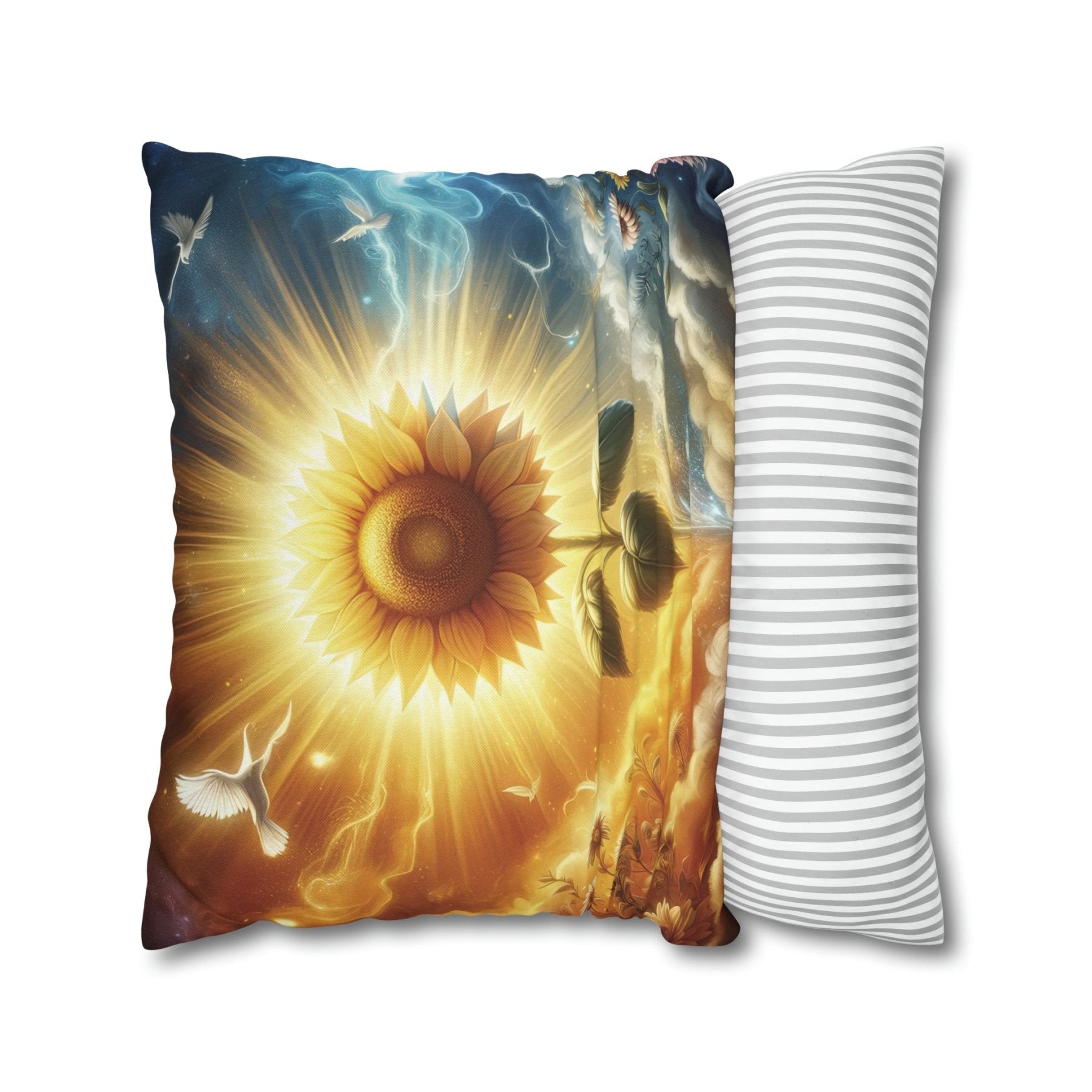 Sunflower Throw Pillow Cover, Throw Pillow Case, Qty 1, (15) - Janlyn's Crafts