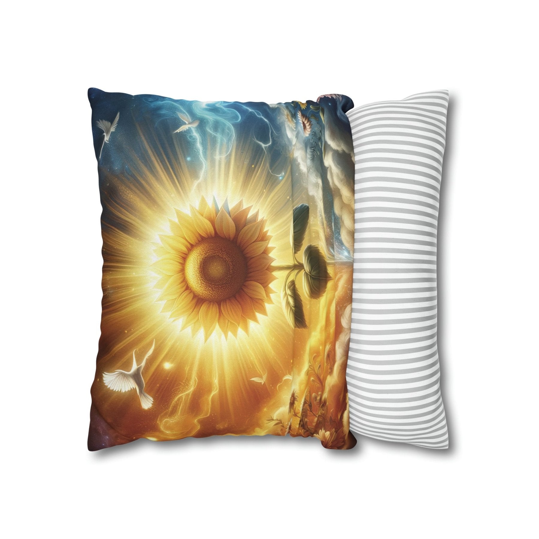 Sunflower Throw Pillow Cover, Throw Pillow Case, Qty 1, (15) - Janlyn's Crafts