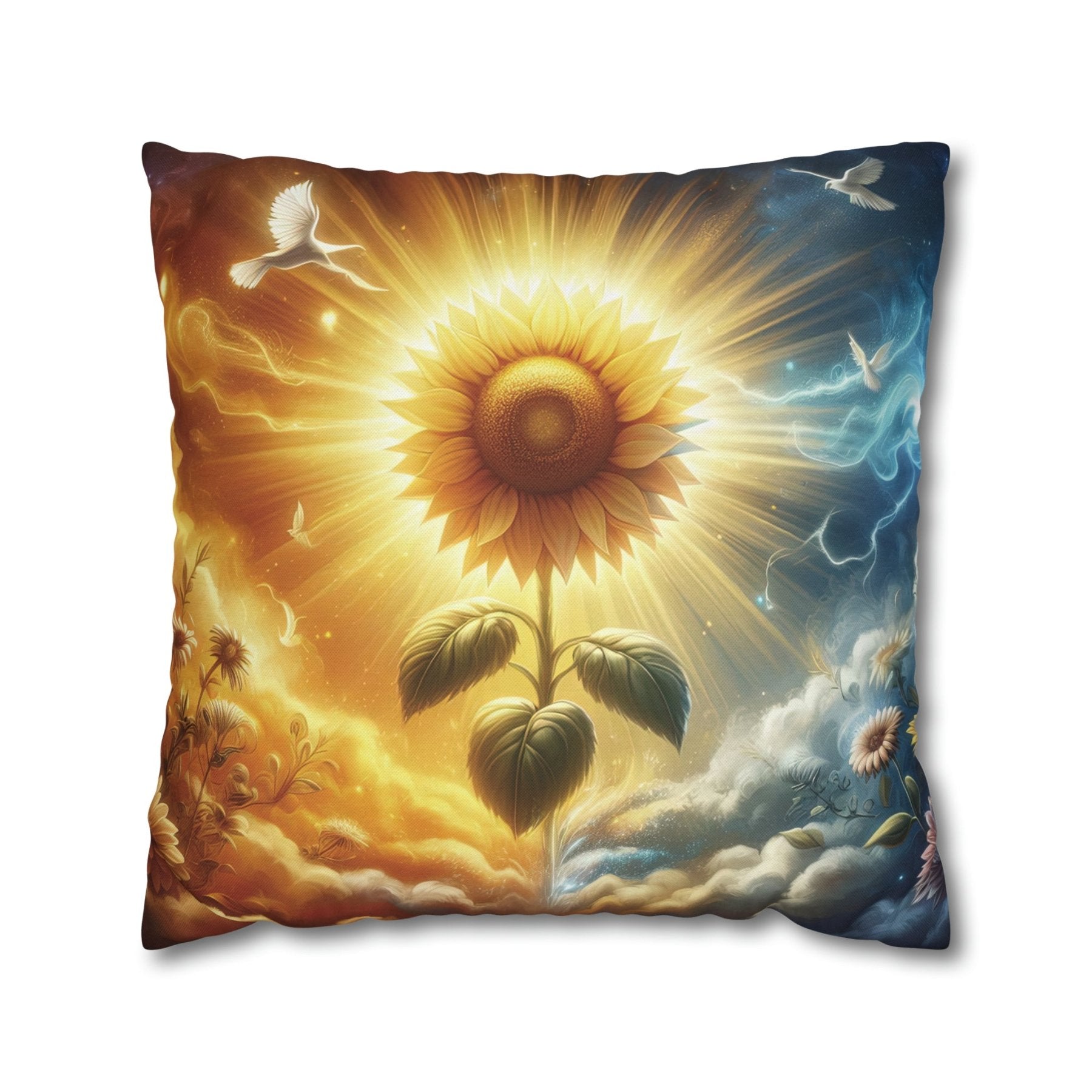 Sunflower Throw Pillow Cover, Throw Pillow Case, Qty 1, (15) - Janlyn's Crafts