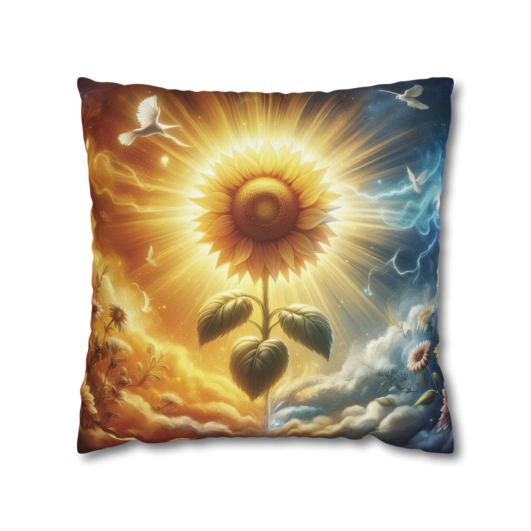 Sunflower Throw Pillow Cover, Throw Pillow Case, Qty 1, (15) - Janlyn's Crafts