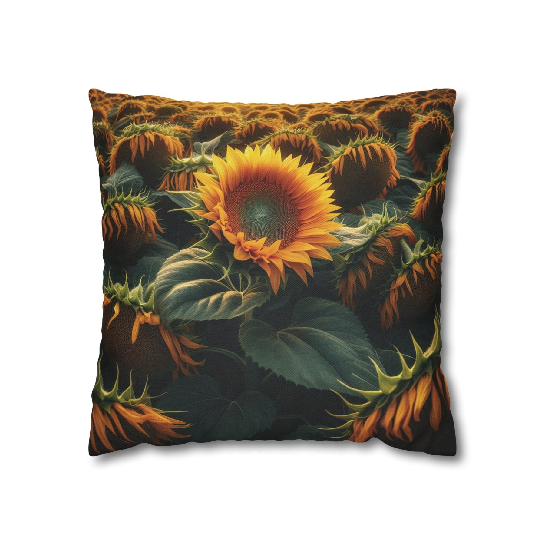 Sunflower Throw Pillow Cover, Throw Pillow Case, Qty 1, (2) - Janlyn's Crafts