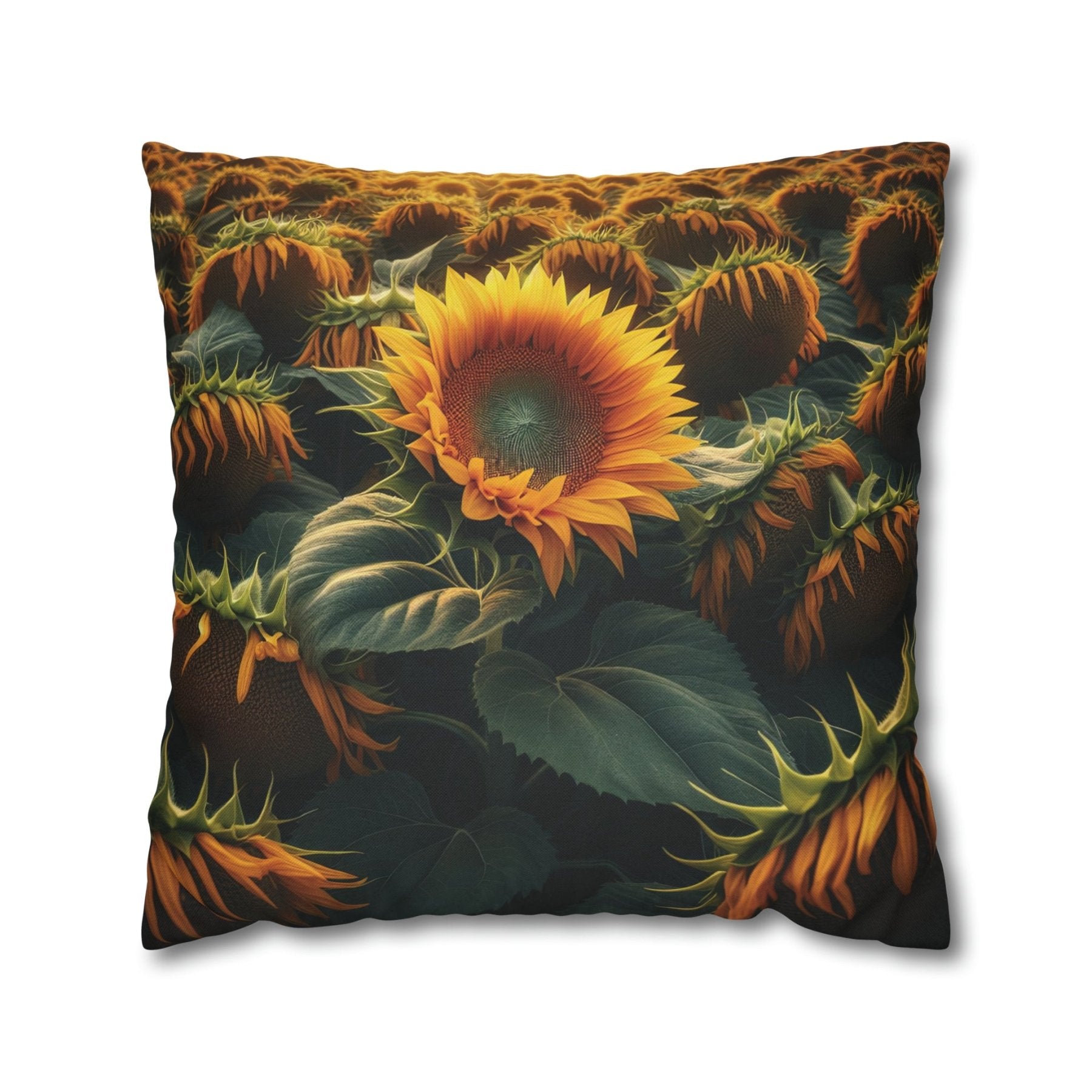 Sunflower Throw Pillow Cover, Throw Pillow Case, Qty 1, (2) - Janlyn's Crafts