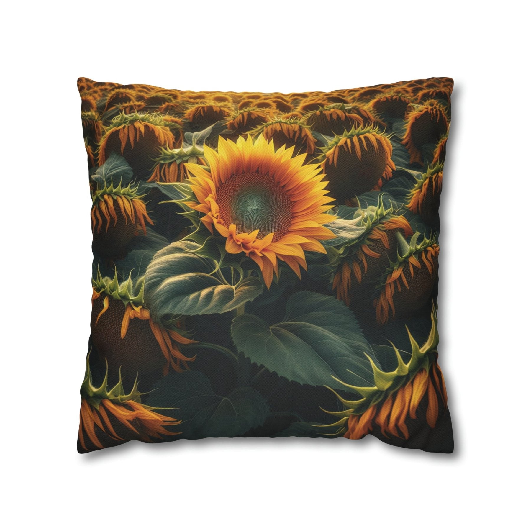 Sunflower Throw Pillow Cover, Throw Pillow Case, Qty 1, (2) - Janlyn's Crafts