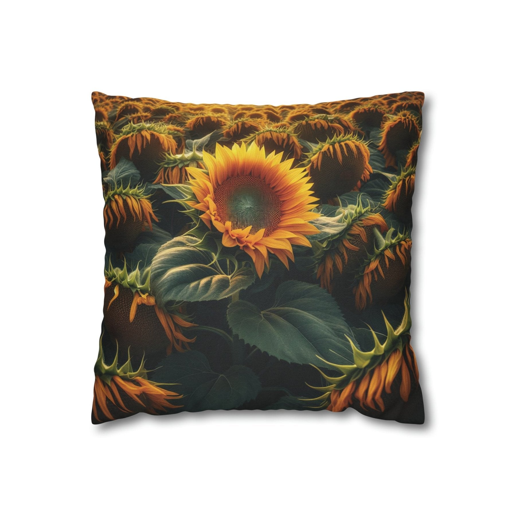 Sunflower Throw Pillow Cover, Throw Pillow Case, Qty 1, (2) - Janlyn's Crafts