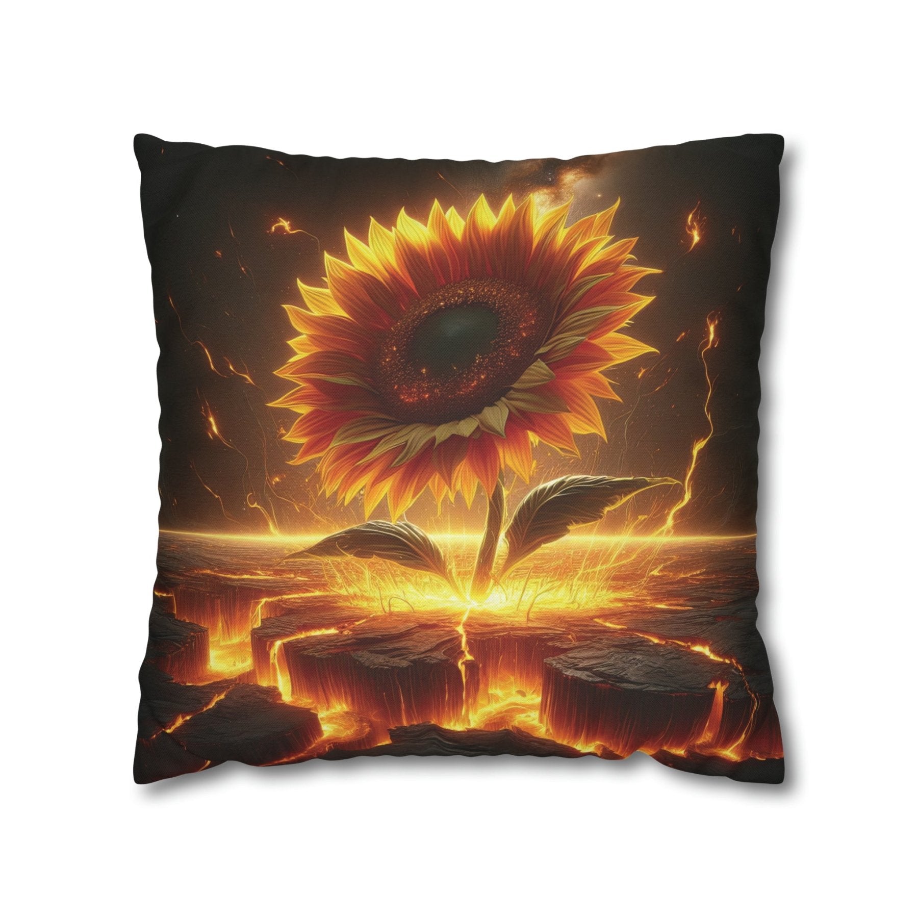 Sunflower Throw Pillow Cover, Throw Pillow Case, Qty 1, (3) - Janlyn's Crafts