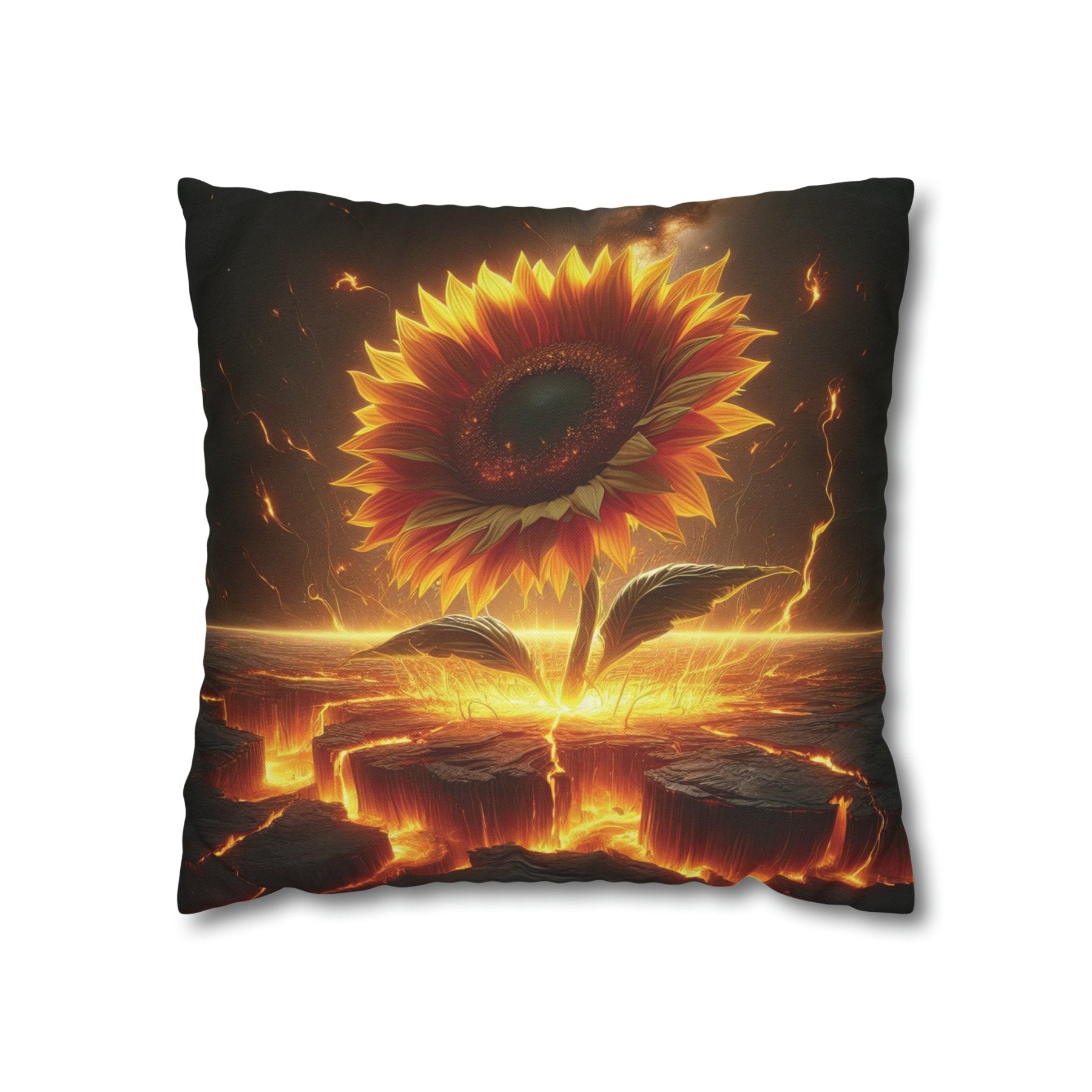 Sunflower Throw Pillow Cover, Throw Pillow Case, Qty 1, (3) - Janlyn's Crafts