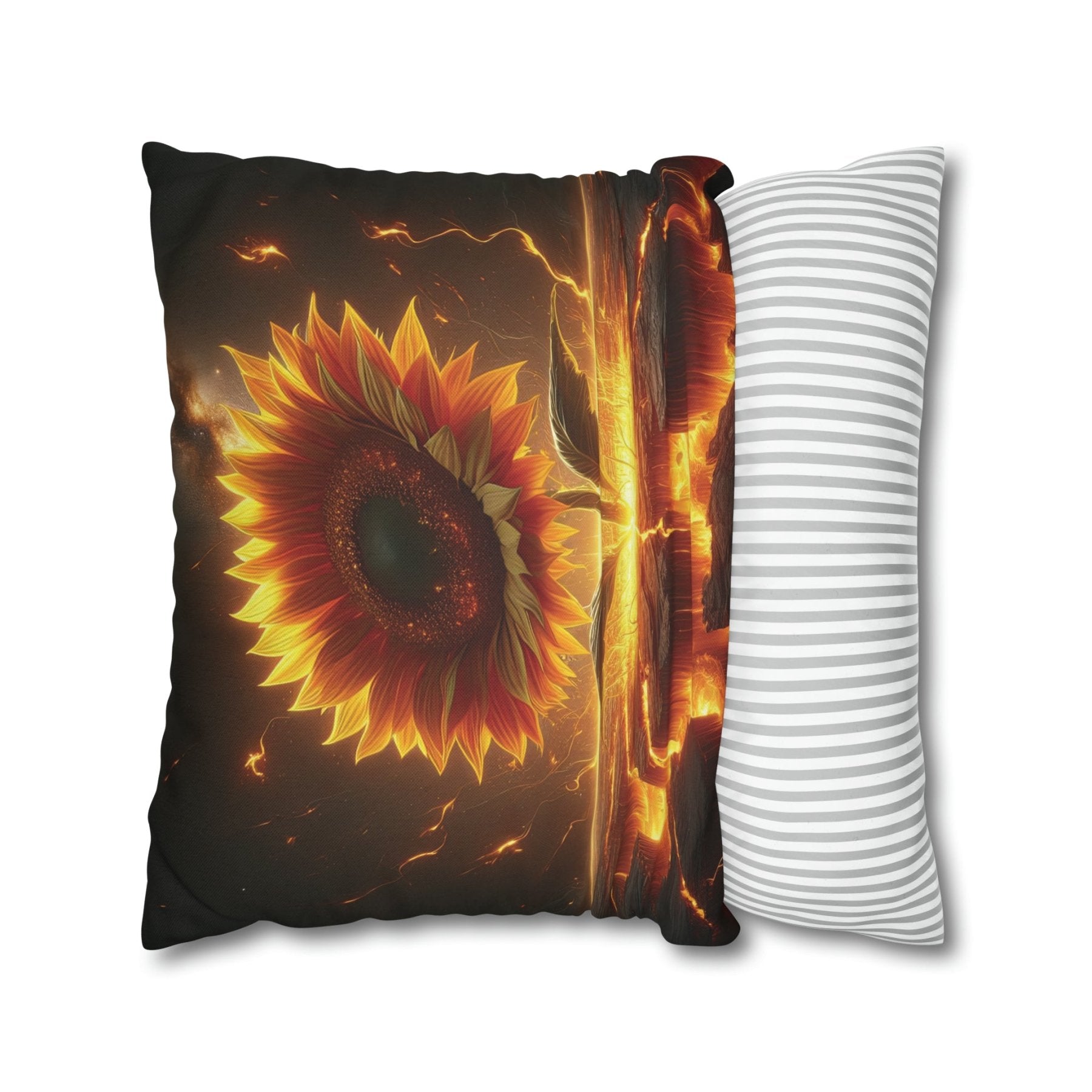 Sunflower Throw Pillow Cover, Throw Pillow Case, Qty 1, (3) - Janlyn's Crafts