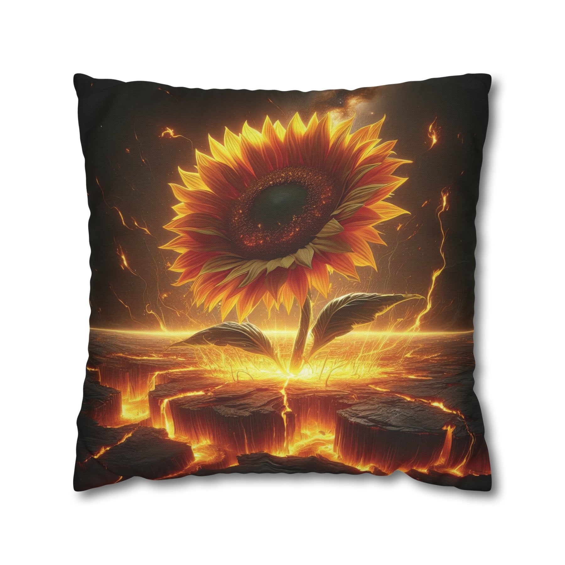 Sunflower Throw Pillow Cover, Throw Pillow Case, Qty 1, (3) - Janlyn's Crafts