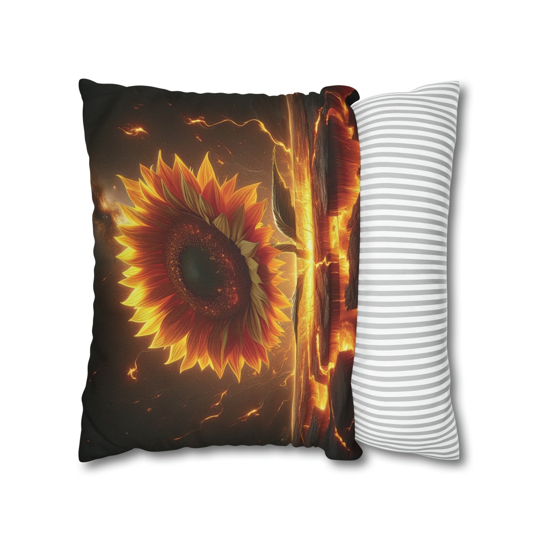 Sunflower Throw Pillow Cover, Throw Pillow Case, Qty 1, (3) - Janlyn's Crafts