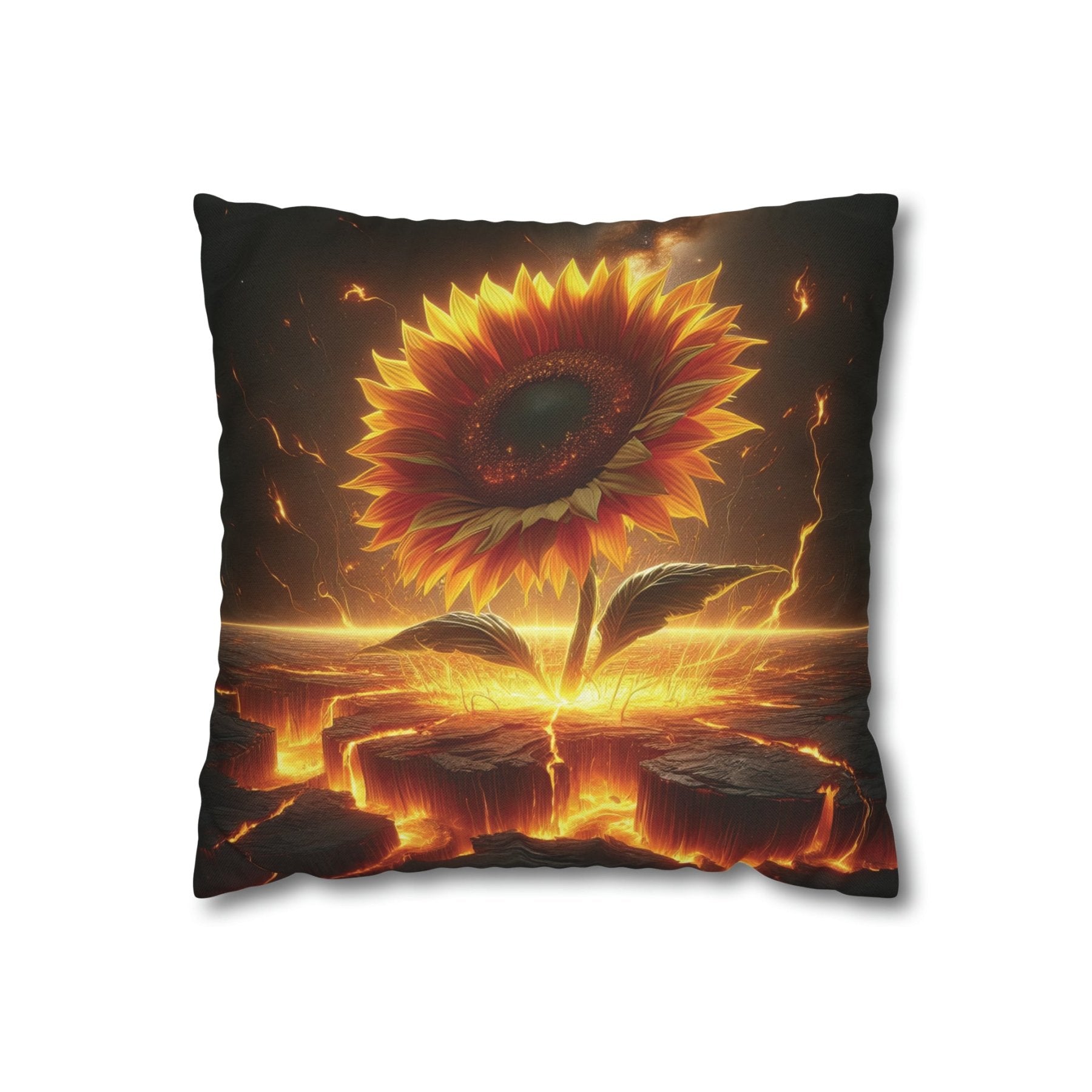 Sunflower Throw Pillow Cover, Throw Pillow Case, Qty 1, (3) - Janlyn's Crafts