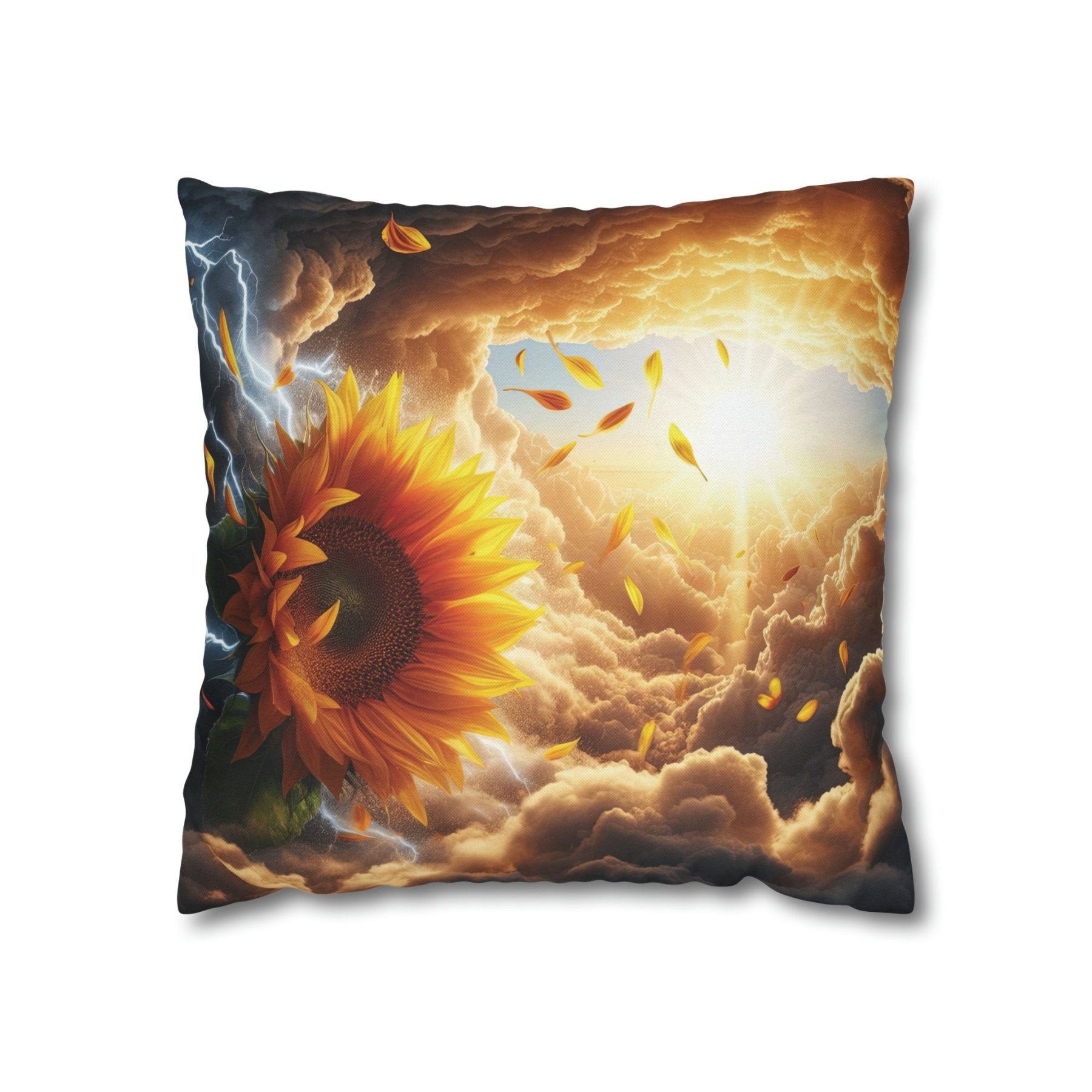 Sunflower Throw Pillow Cover, Throw Pillow Case, Qty 1, (4) - Janlyn's Crafts