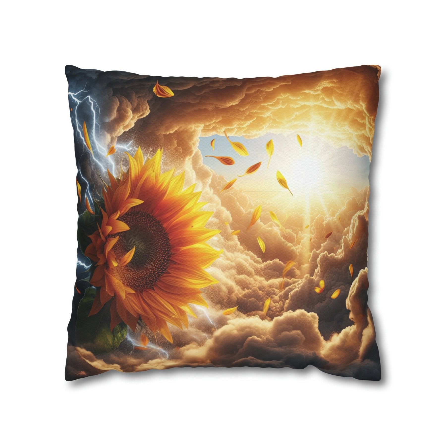 Sunflower Throw Pillow Cover, Throw Pillow Case, Qty 1, (4) - Janlyn's Crafts