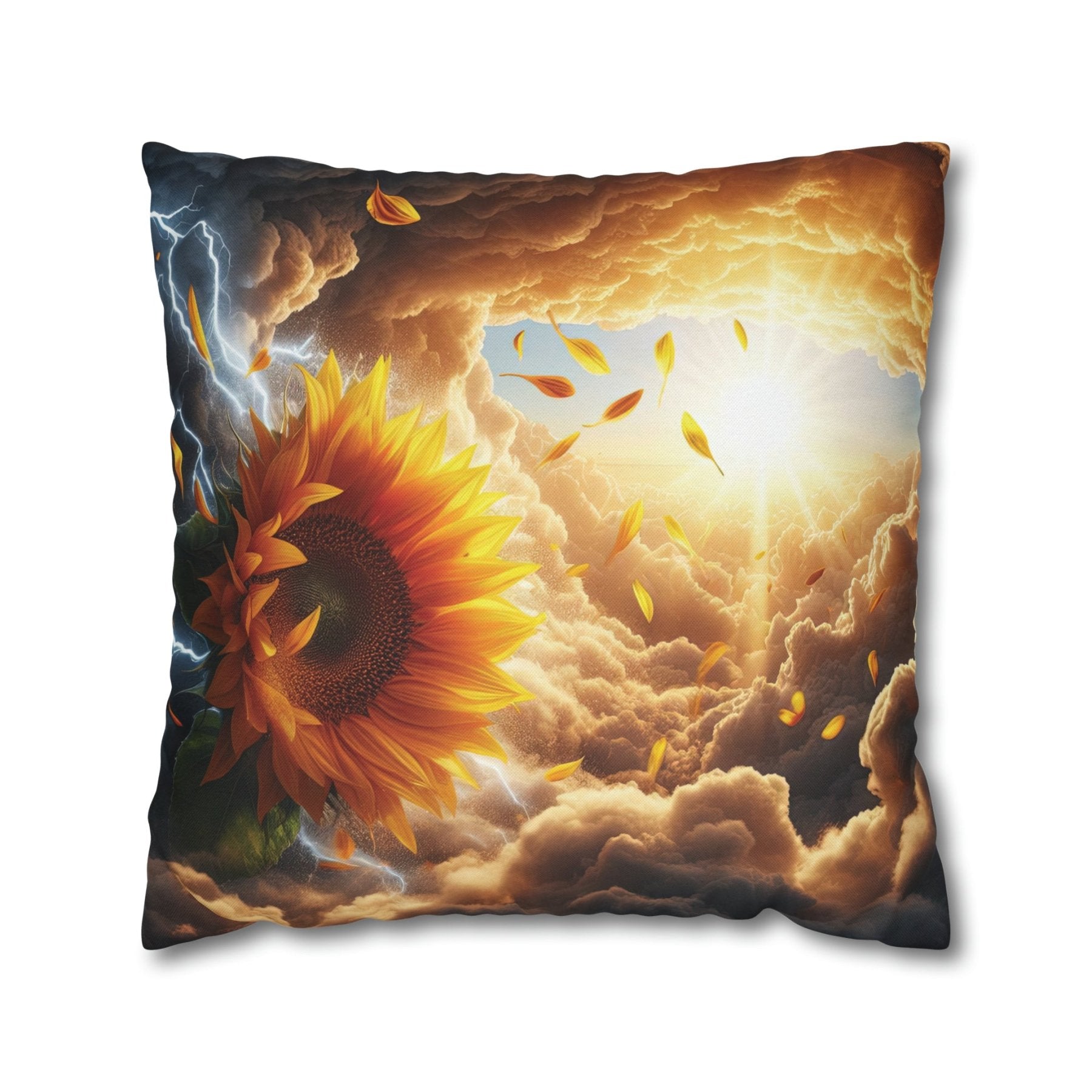 Sunflower Throw Pillow Cover, Throw Pillow Case, Qty 1, (4) - Janlyn's Crafts