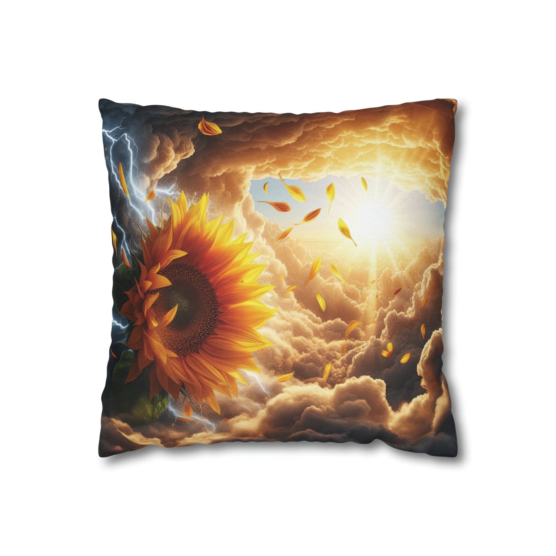 Sunflower Throw Pillow Cover, Throw Pillow Case, Qty 1, (4) - Janlyn's Crafts