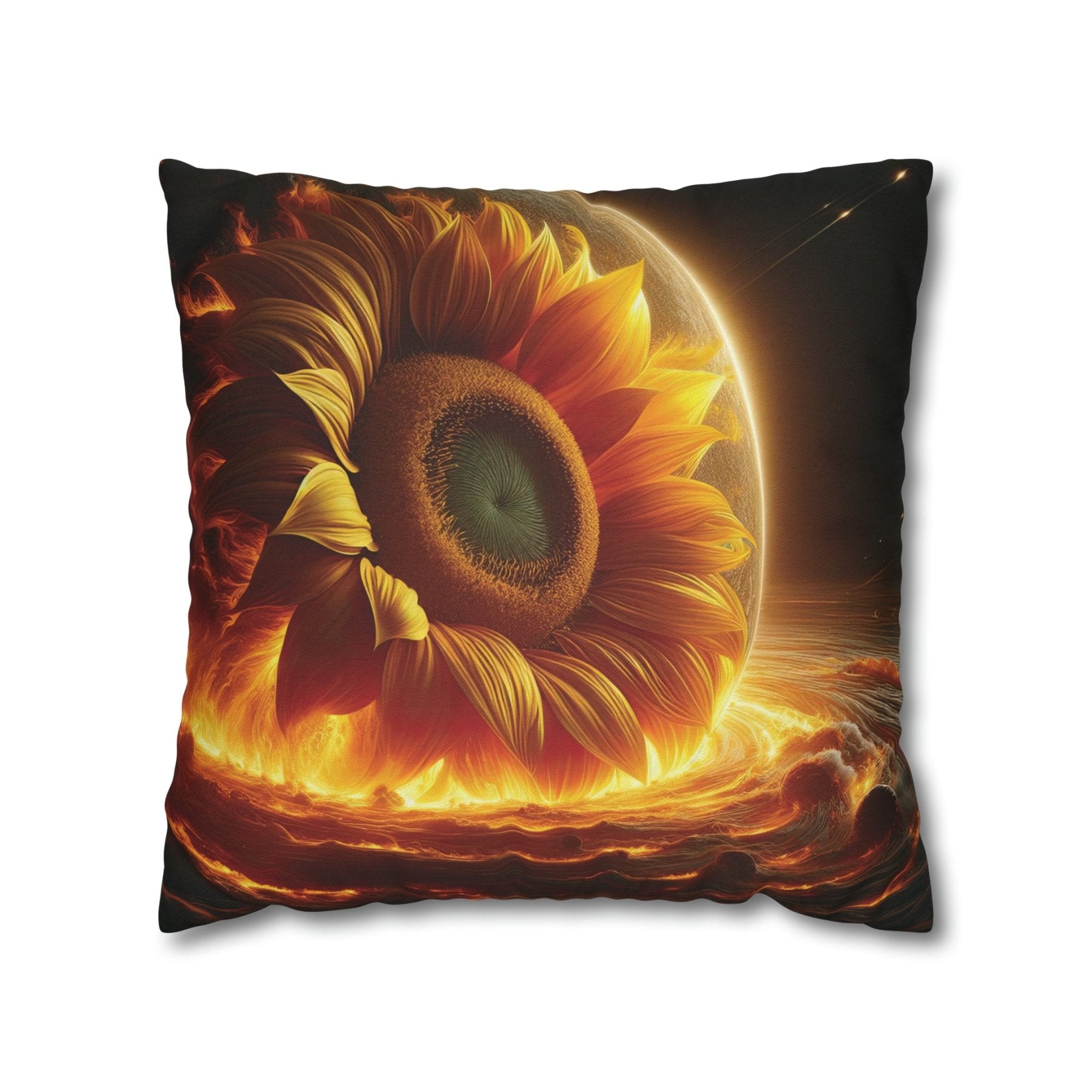 Sunflower Throw Pillow Cover, Throw Pillow Case, Qty 1, (5) - Janlyn's Crafts