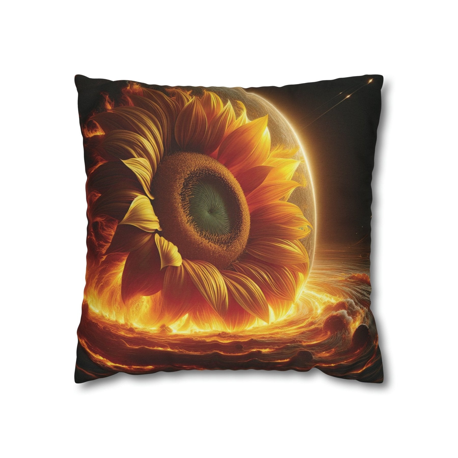 Sunflower Throw Pillow Cover, Throw Pillow Case, Qty 1, (5) - Janlyn's Crafts