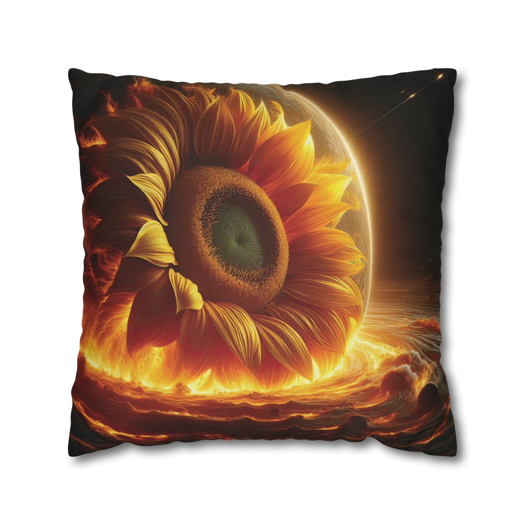 Sunflower Throw Pillow Cover, Throw Pillow Case, Qty 1, (5) - Janlyn's Crafts