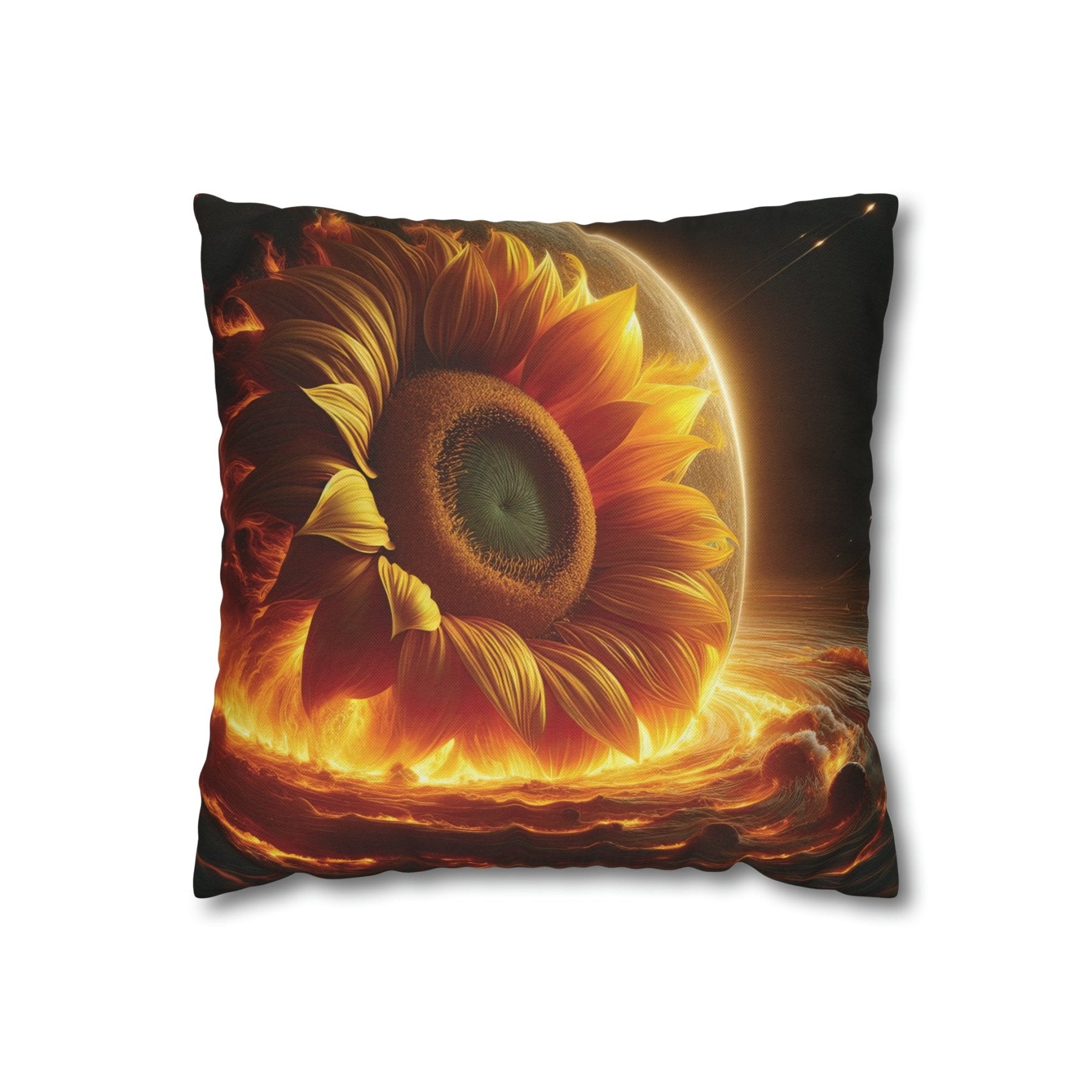 Sunflower Throw Pillow Cover, Throw Pillow Case, Qty 1, (5) - Janlyn's Crafts