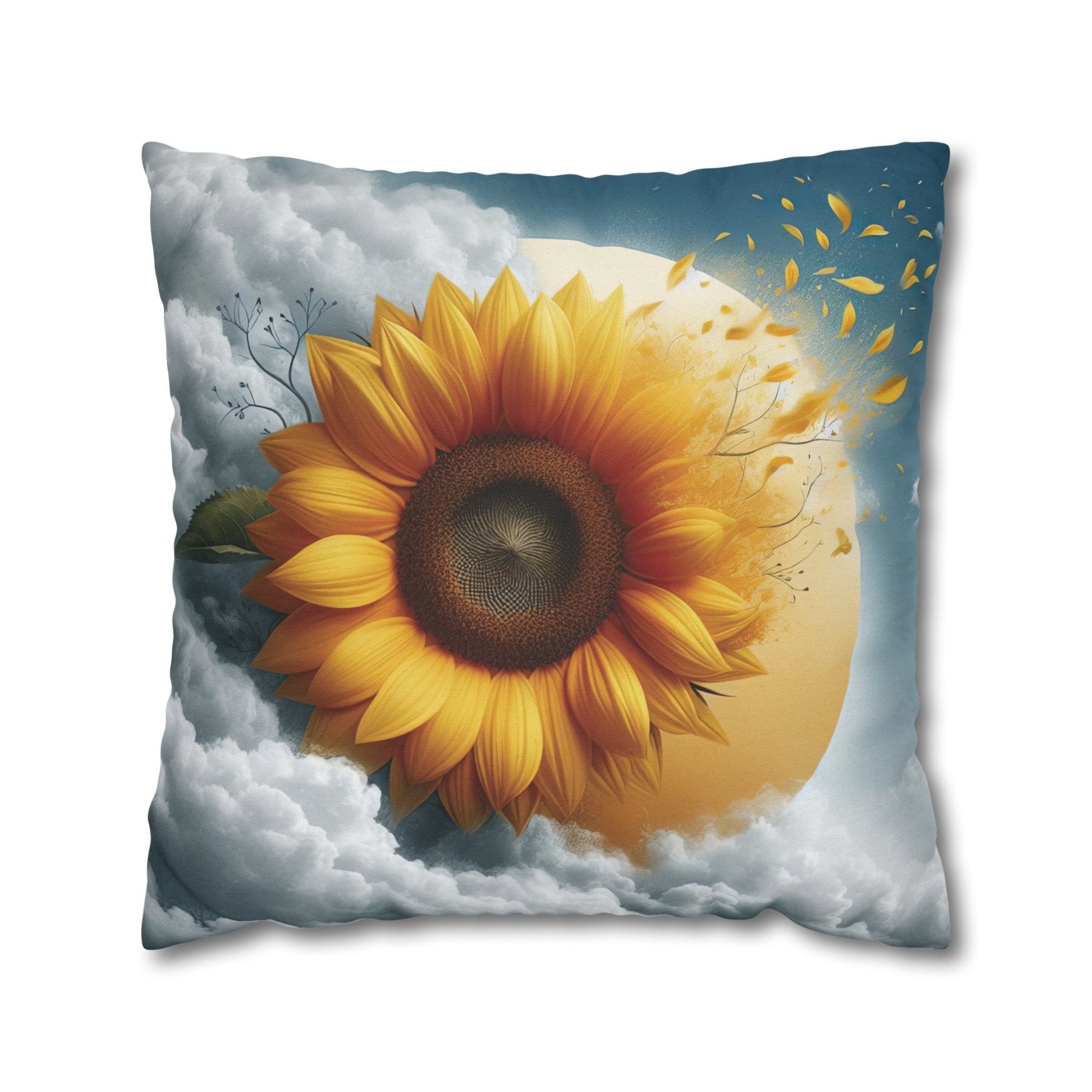 Sunflower Throw Pillow Cover, Throw Pillow Case, Qty 1, (6) - Janlyn's Crafts