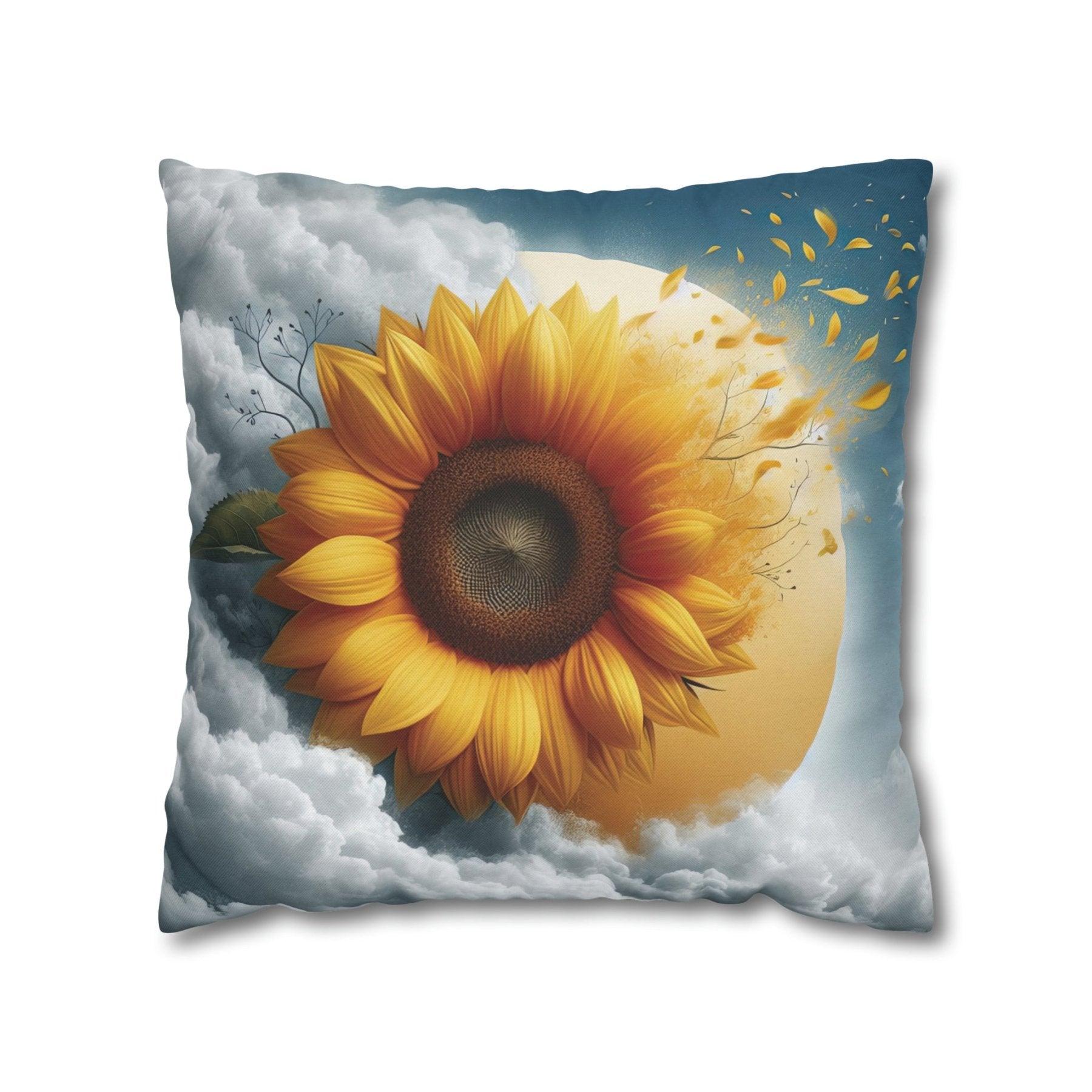 Sunflower Throw Pillow Cover, Throw Pillow Case, Qty 1, (6) - Janlyn's Crafts