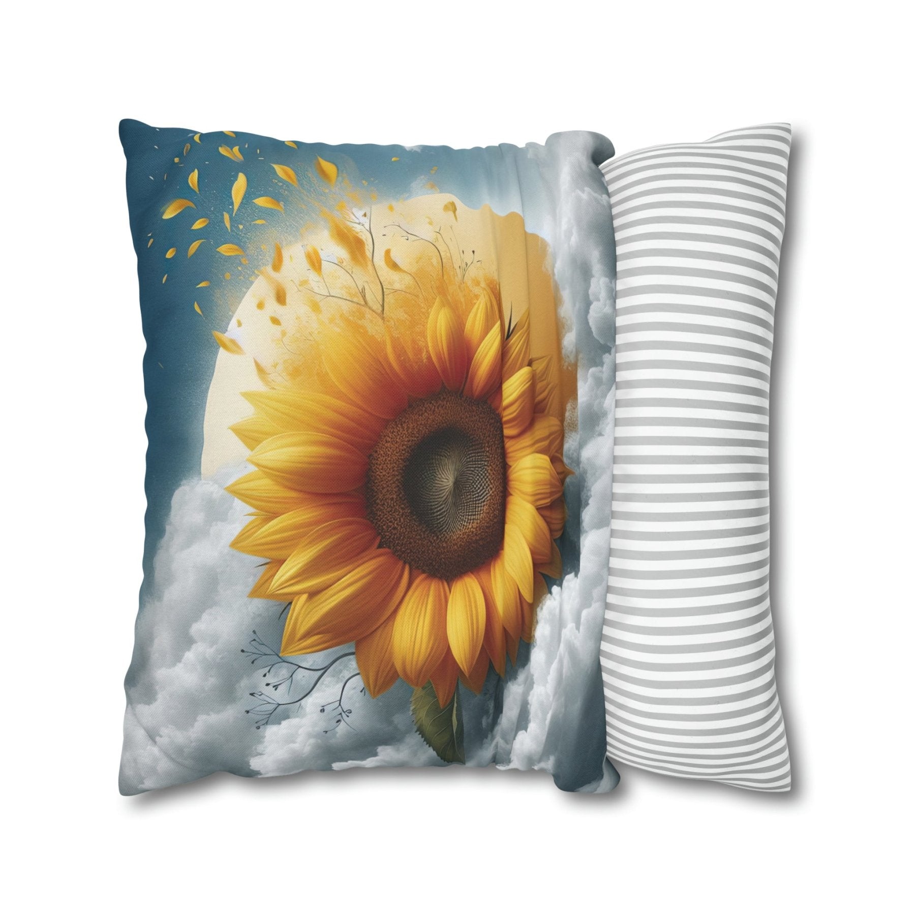 Sunflower Throw Pillow Cover, Throw Pillow Case, Qty 1, (6) - Janlyn's Crafts