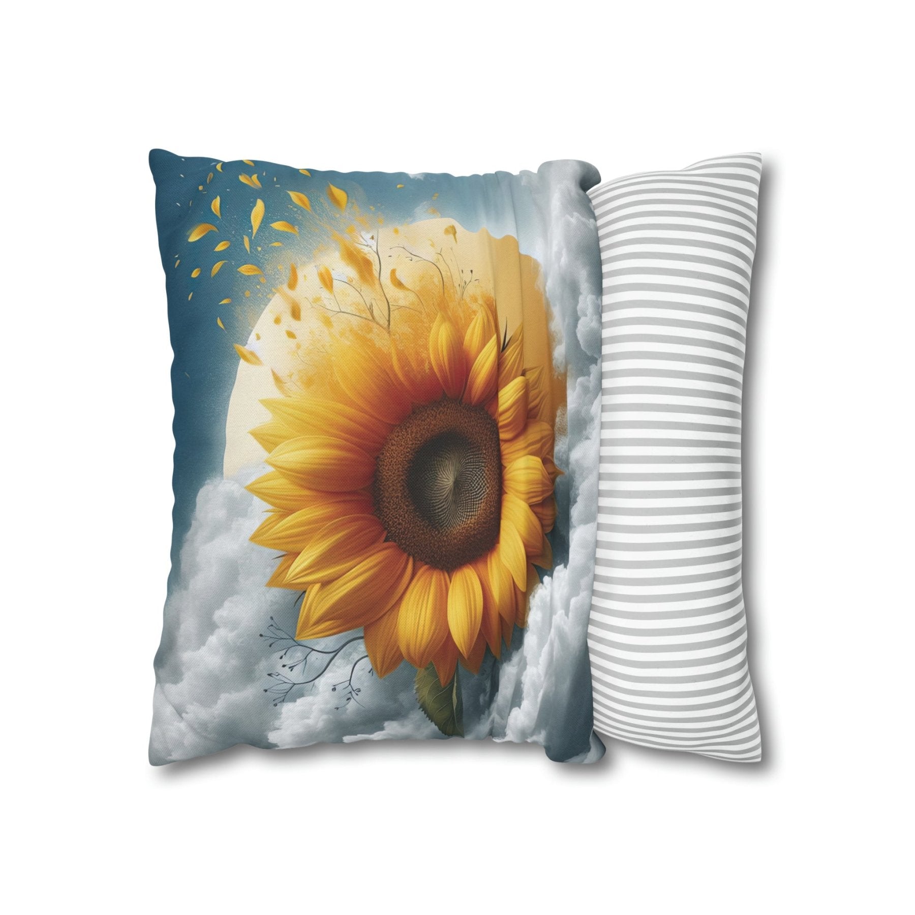 Sunflower Throw Pillow Cover, Throw Pillow Case, Qty 1, (6) - Janlyn's Crafts