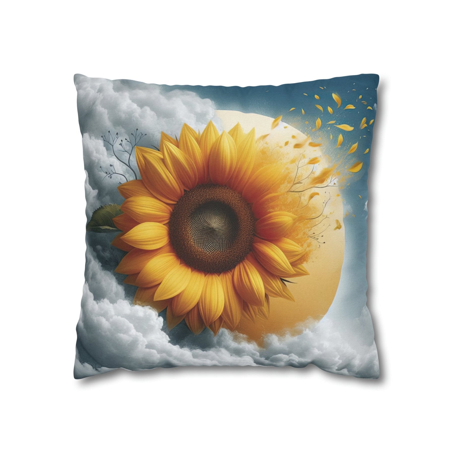 Sunflower Throw Pillow Cover, Throw Pillow Case, Qty 1, (6) - Janlyn's Crafts