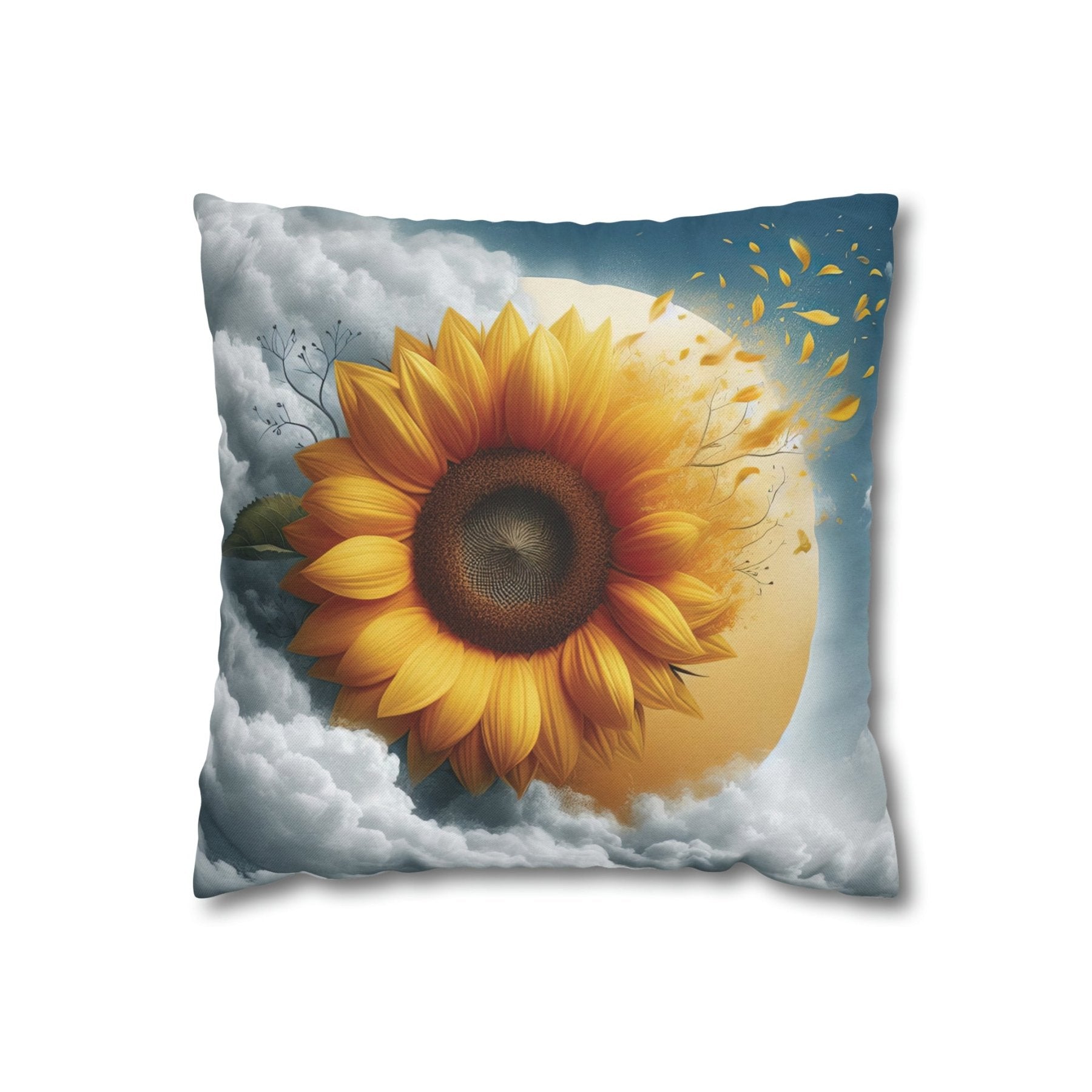 Sunflower Throw Pillow Cover, Throw Pillow Case, Qty 1, (6) - Janlyn's Crafts