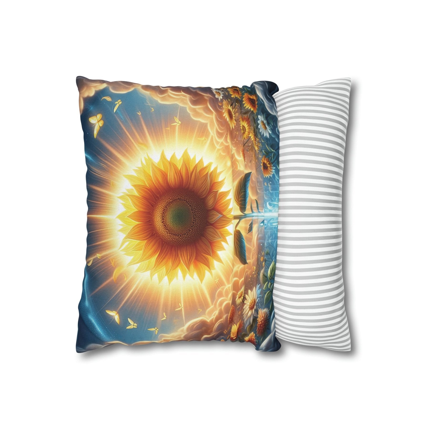 Sunflower Throw Pillow Cover, Throw Pillow Case, Qty 1, (7) - Janlyn's Crafts