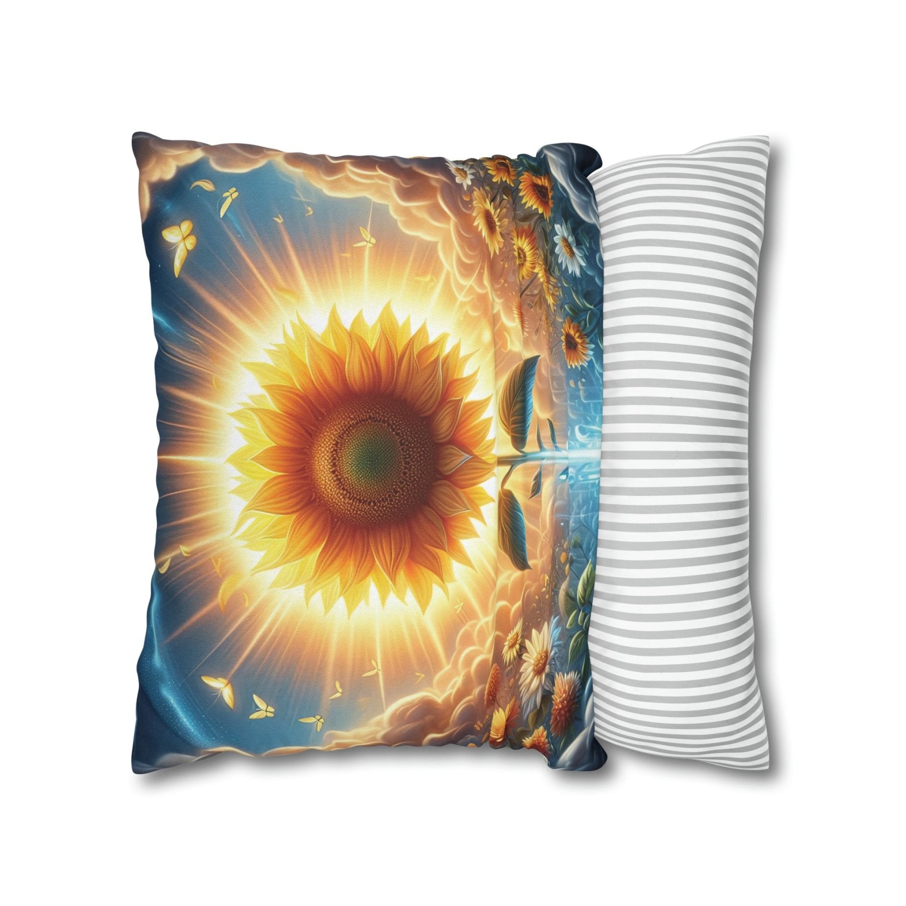 Sunflower Throw Pillow Cover, Throw Pillow Case, Qty 1, (7) - Janlyn's Crafts