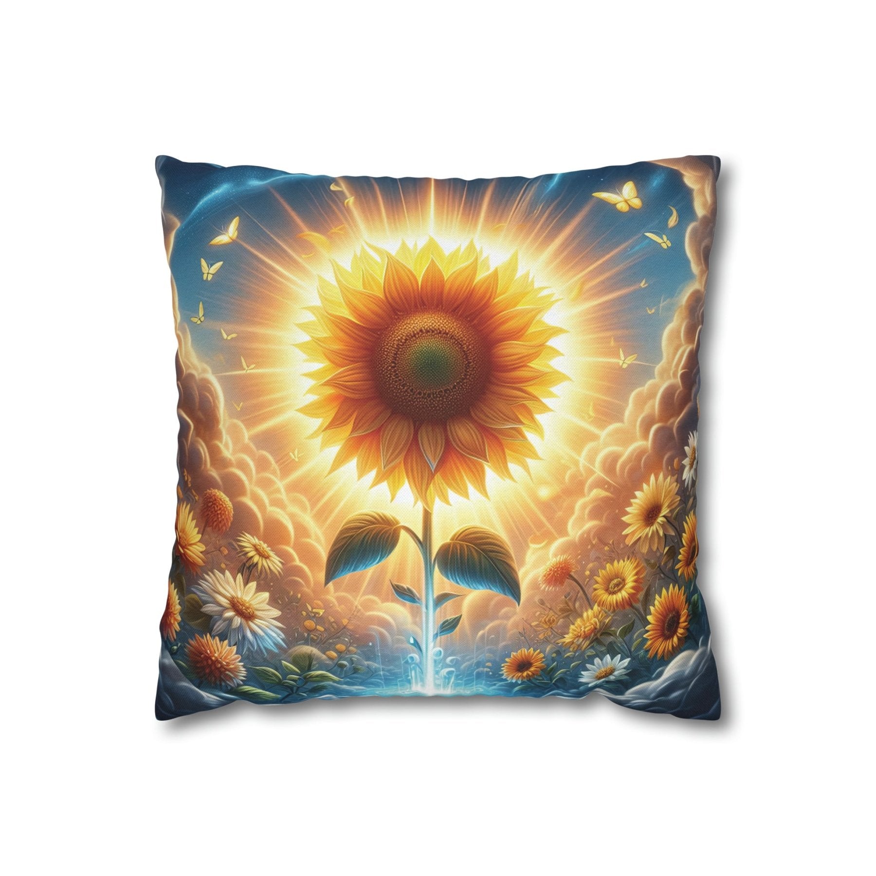 Sunflower Throw Pillow Cover, Throw Pillow Case, Qty 1, (7) - Janlyn's Crafts