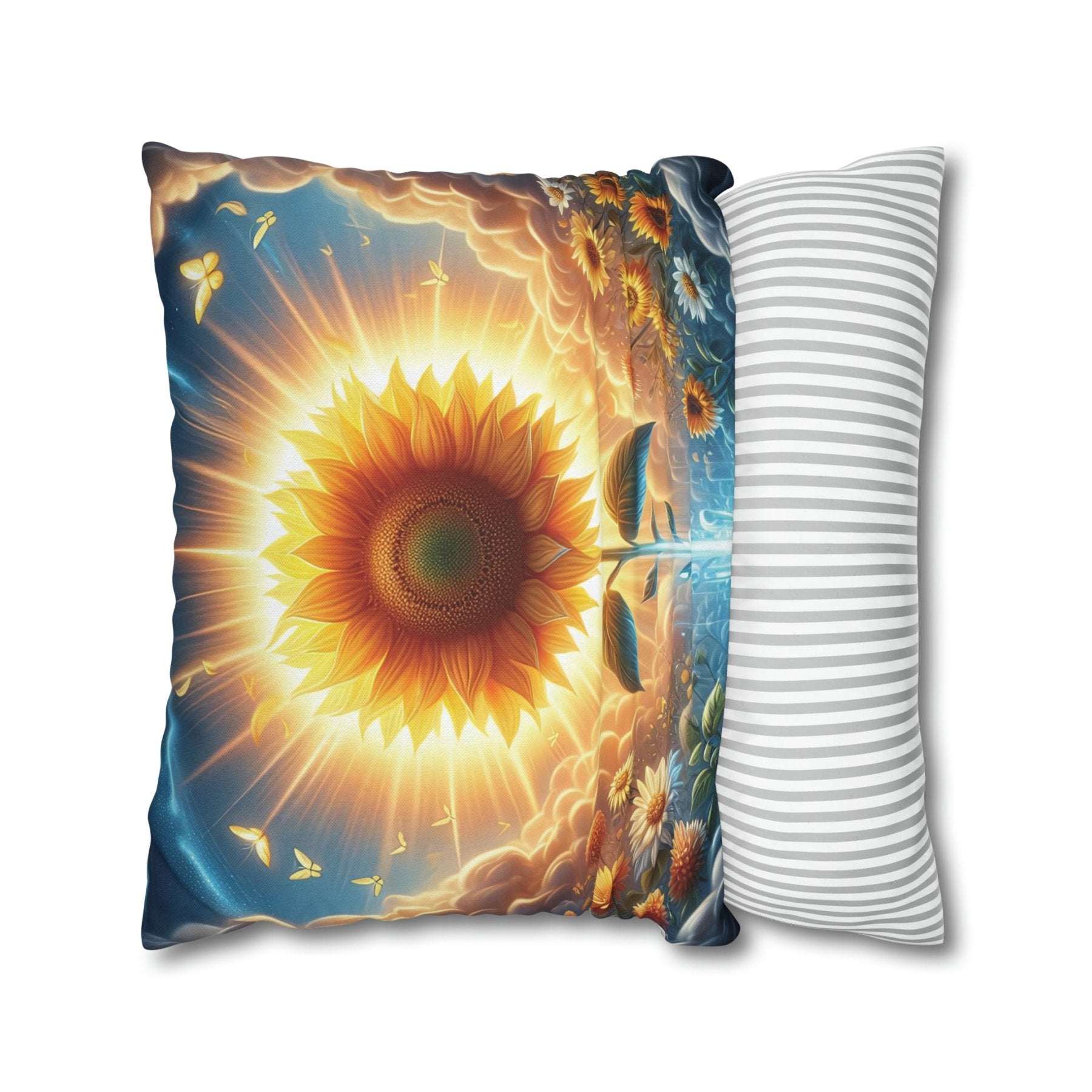 Sunflower Throw Pillow Cover, Throw Pillow Case, Qty 1, (7) - Janlyn's Crafts