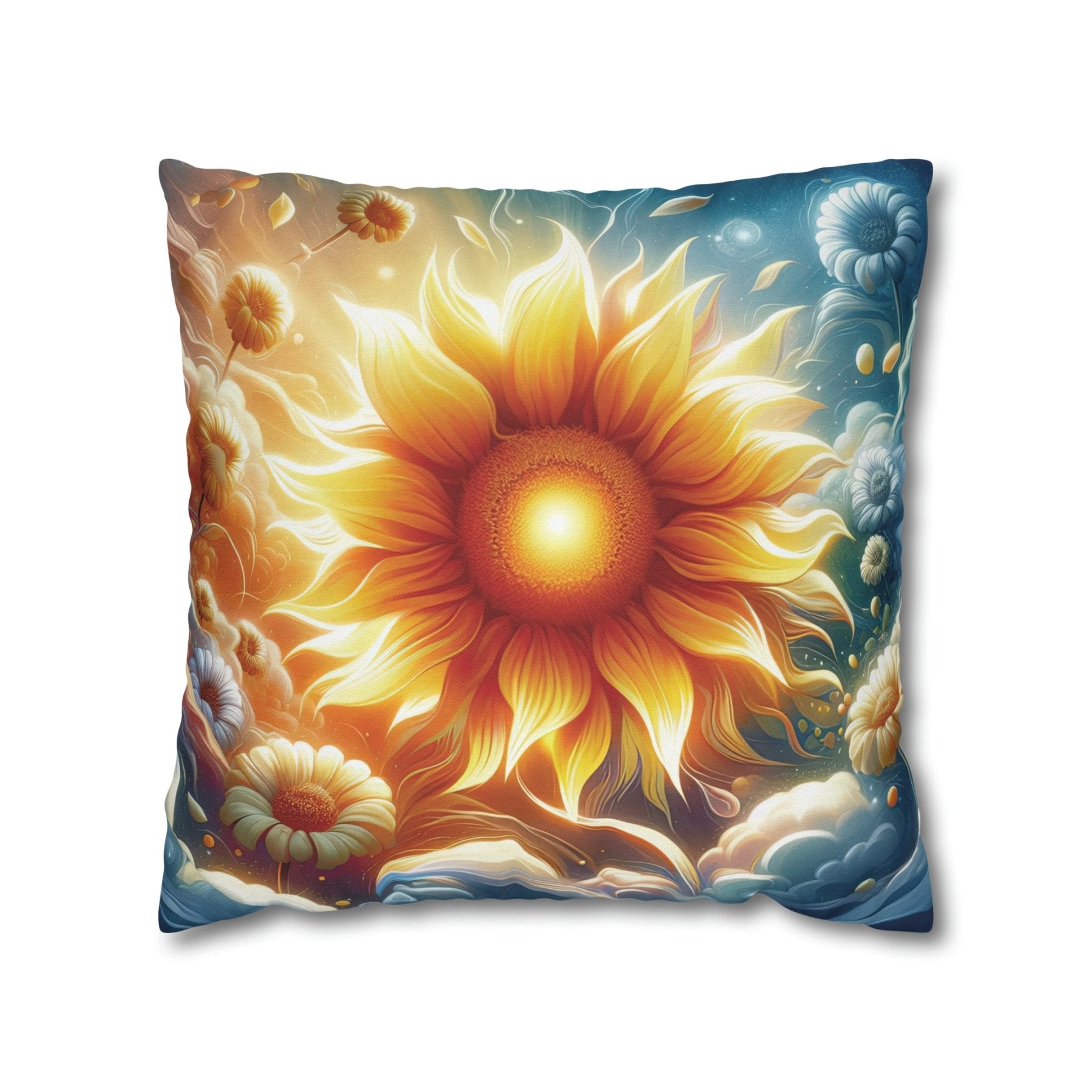 Sunflower Throw Pillow Cover, Throw Pillow Case, Qty 1, (8) - Janlyn's Crafts