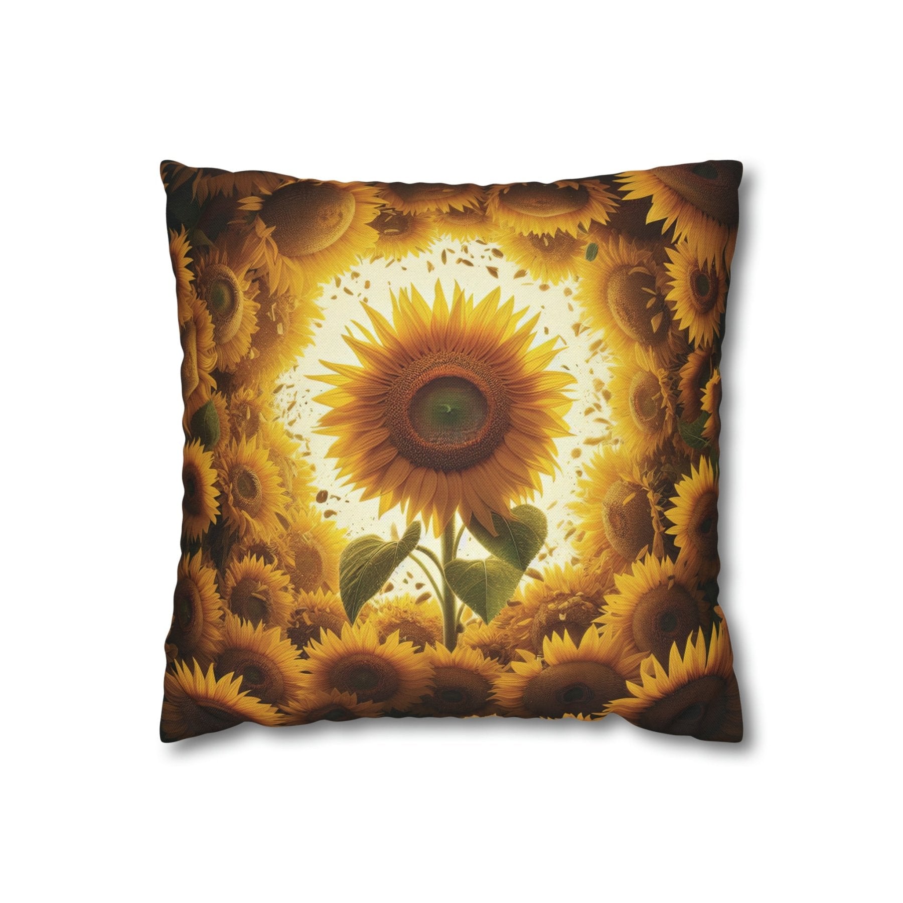 Sunflower Throw Pillow Cover, Throw Pillow Case, Qty 1, (9) - Janlyn's Crafts