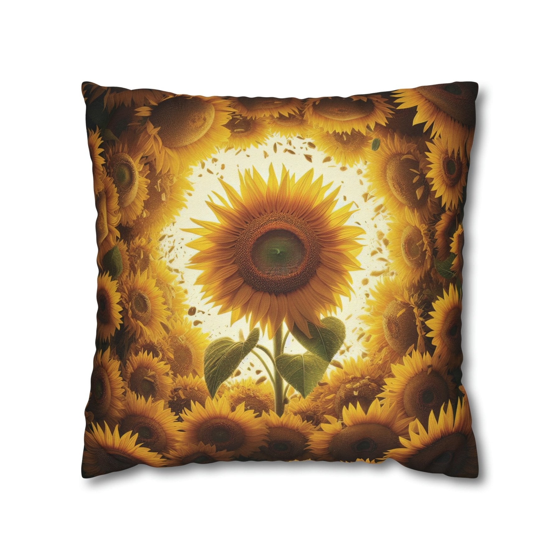 Sunflower Throw Pillow Cover, Throw Pillow Case, Qty 1, (9) - Janlyn's Crafts